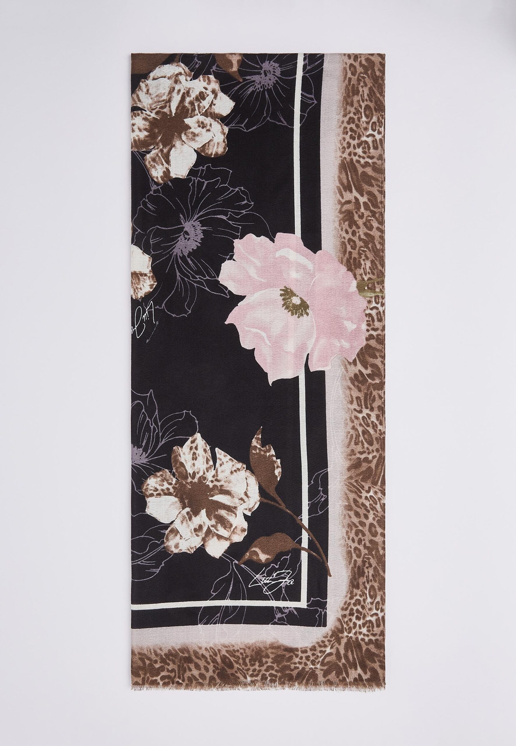 LIU JO STOLA FLOWER MACULA 70X180 00070 CAMMELLO - immagine 8