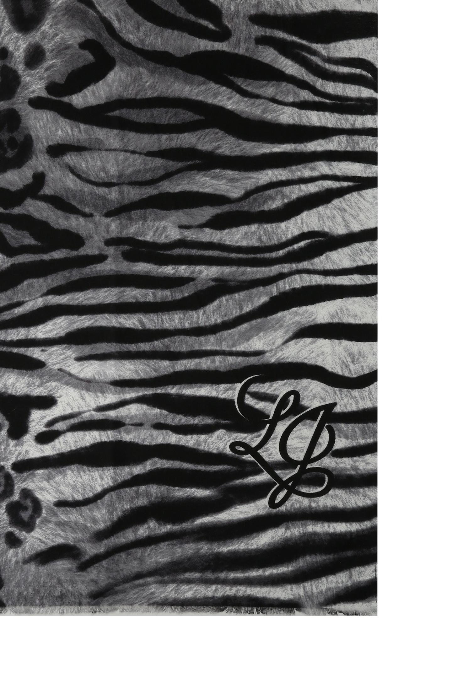 LIU JO STOLA FUR MIX ANIMALIER 70X200 NERO 22222