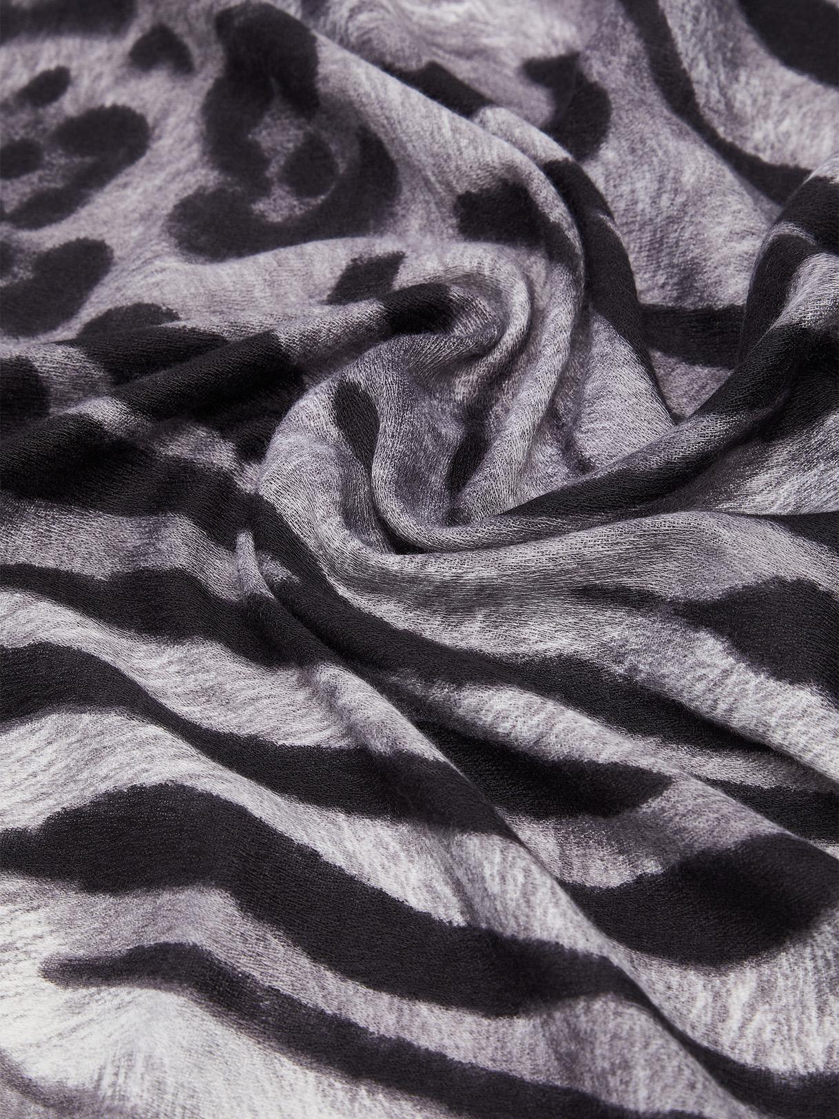 LIU JO STOLA FUR MIX ANIMALIER 70X200 NERO 22222 - immagine 6