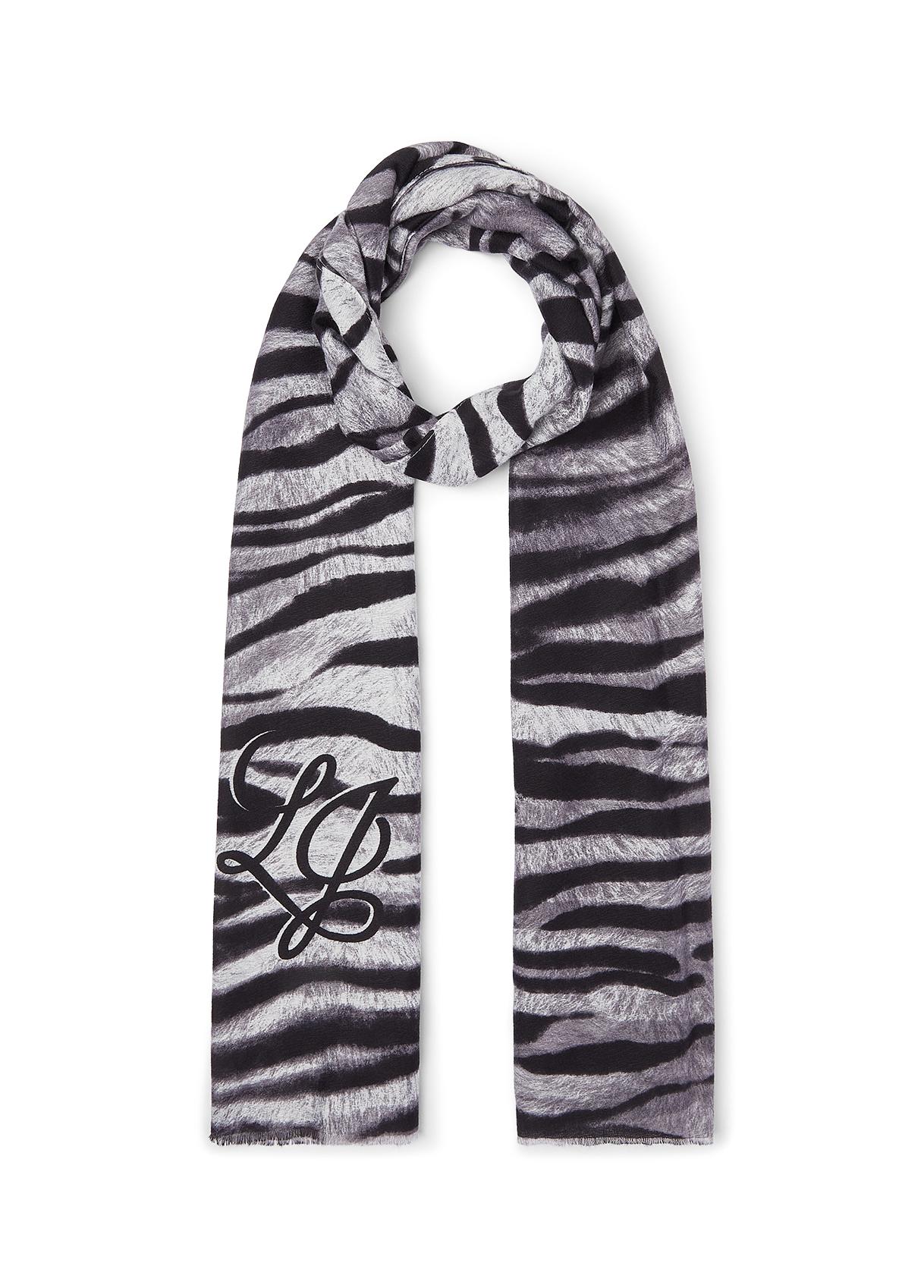 LIU JO STOLA FUR MIX ANIMALIER 70X200 NERO 22222 - immagine 7