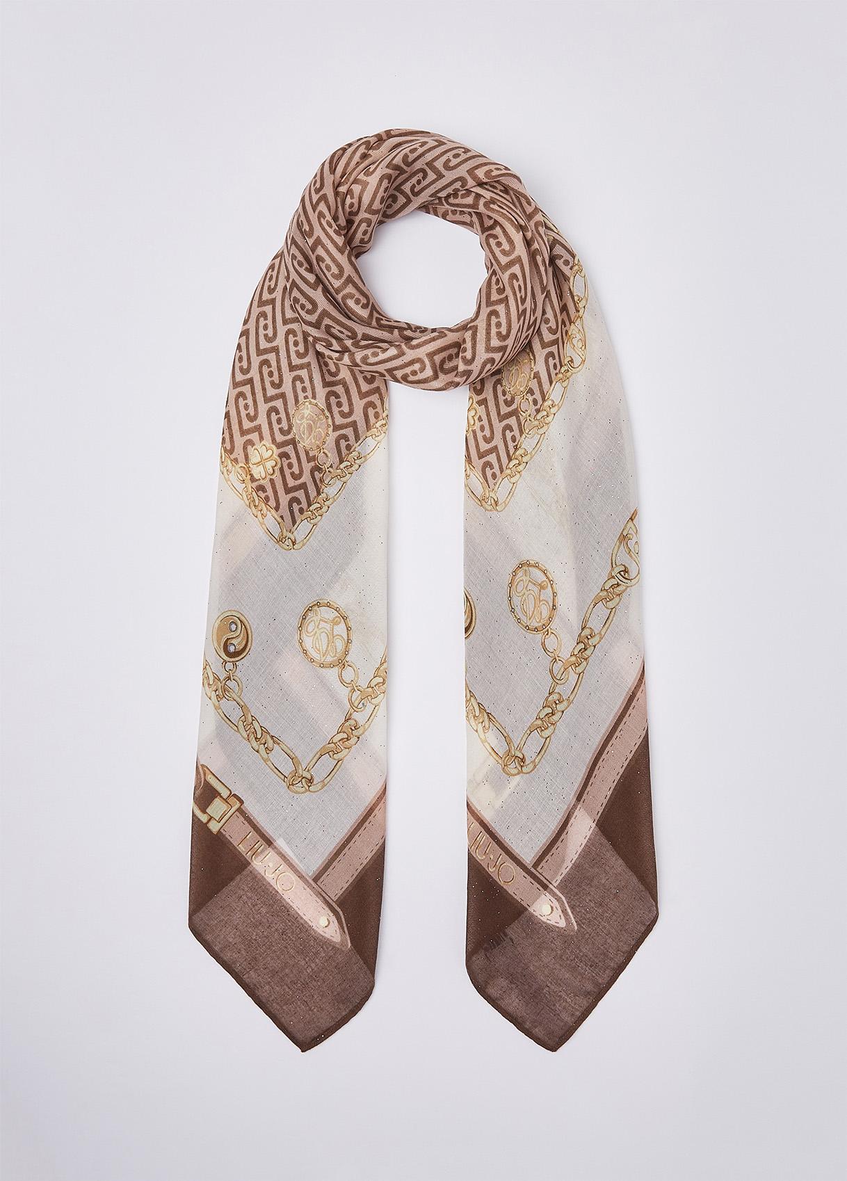 LIU JO FOULARD CHARMY 120X120 T.MORO 00533 - immagine 2