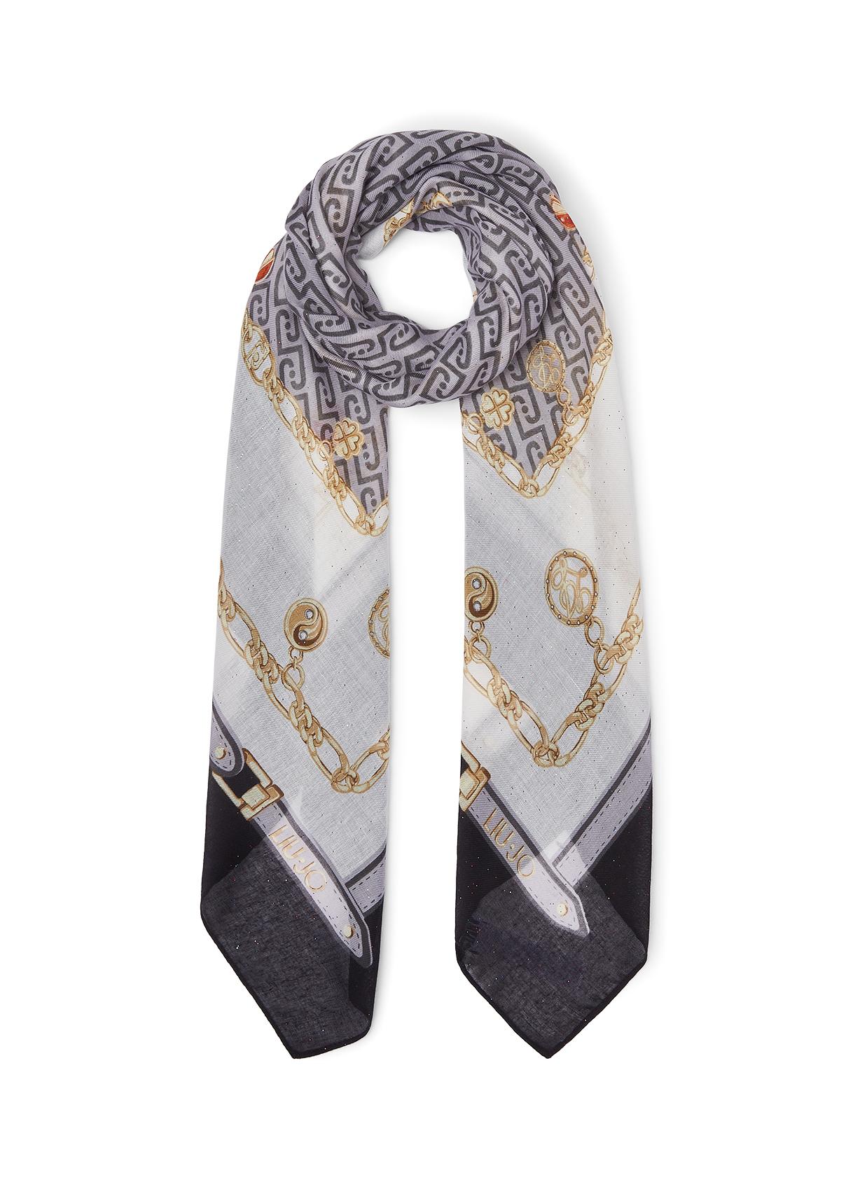 LIU JO FOULARD CHARMY 120X120 NERO 22222 - immagine 7