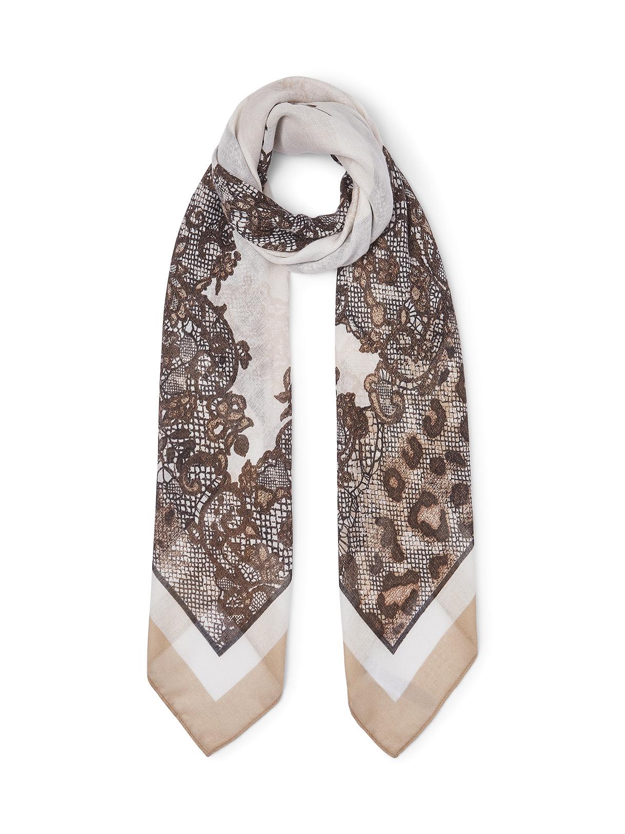 LIU JO FOULARD LEOPARD LACE 00070 CAMMELLO - immagine 7