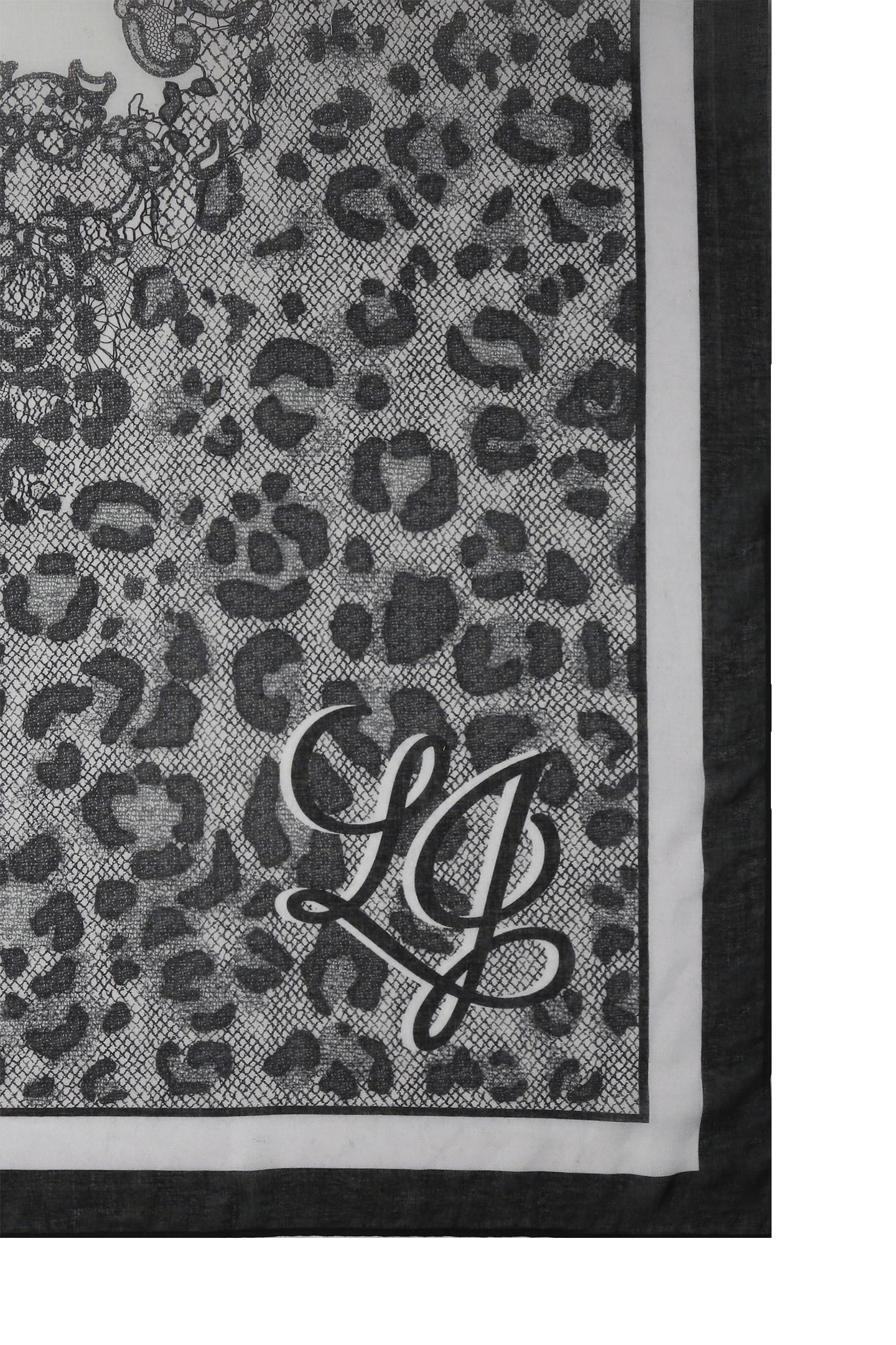 LIU JO FOULARD LEOPARD LACE NERO 22222