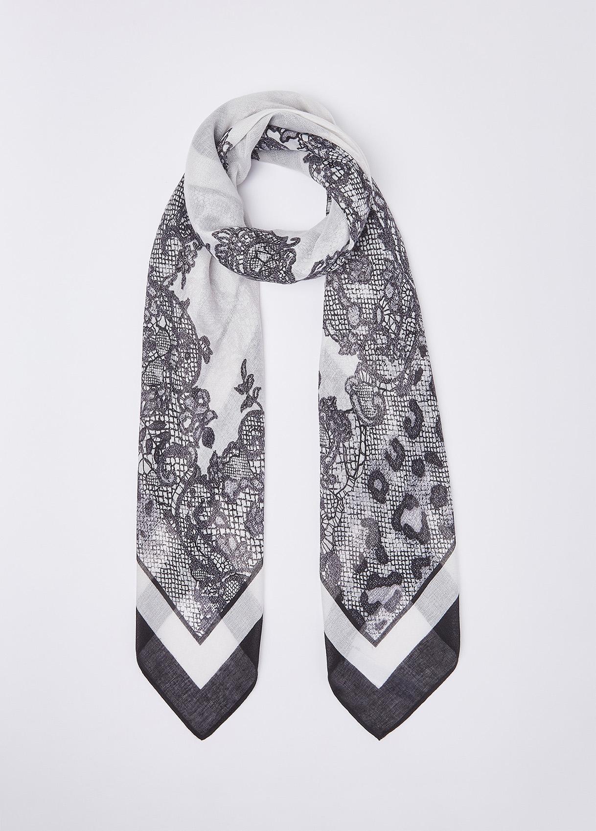 LIU JO FOULARD LEOPARD LACE NERO 22222 - immagine 2