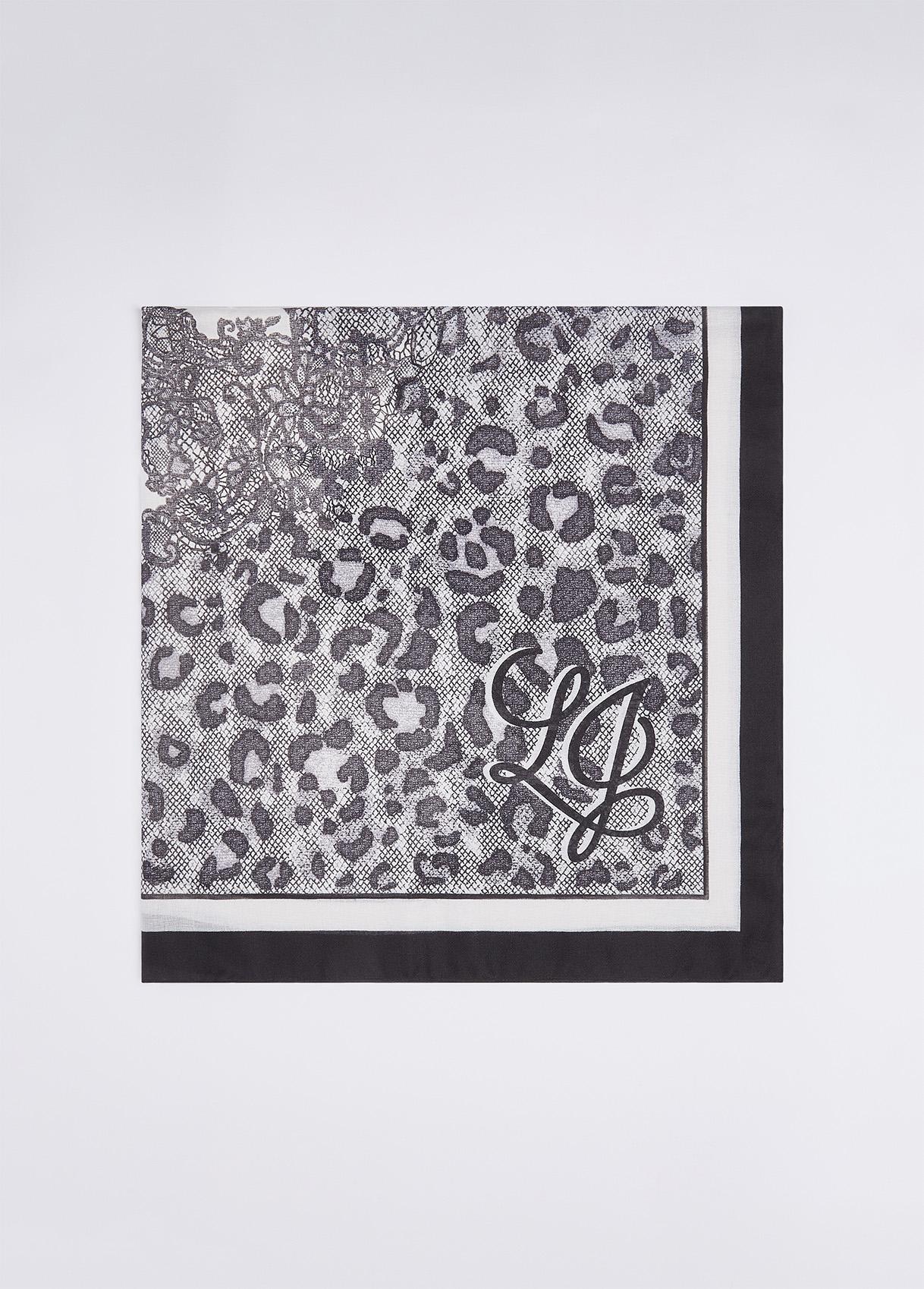 LIU JO FOULARD LEOPARD LACE NERO 22222 - immagine 3