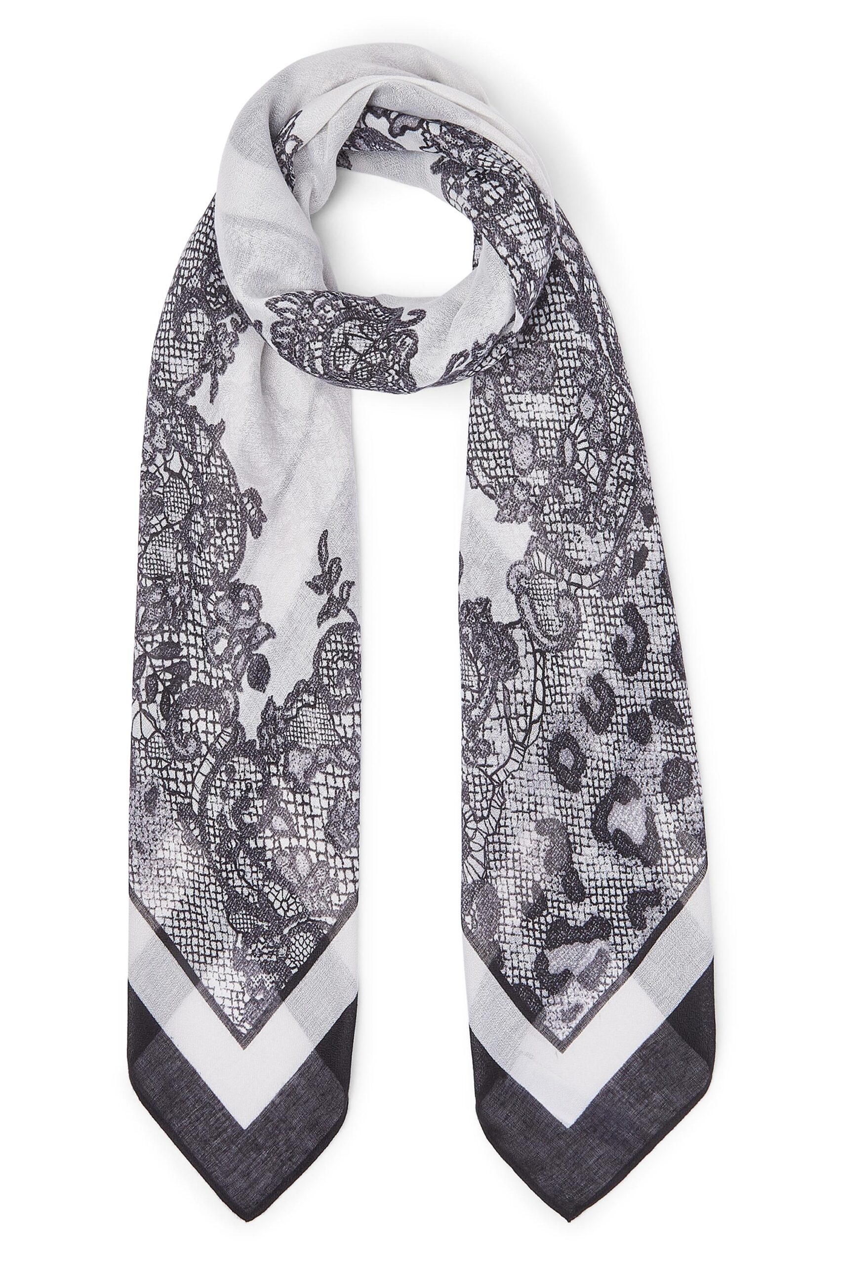 LIU JO FOULARD LEOPARD LACE NERO 22222 - immagine 8