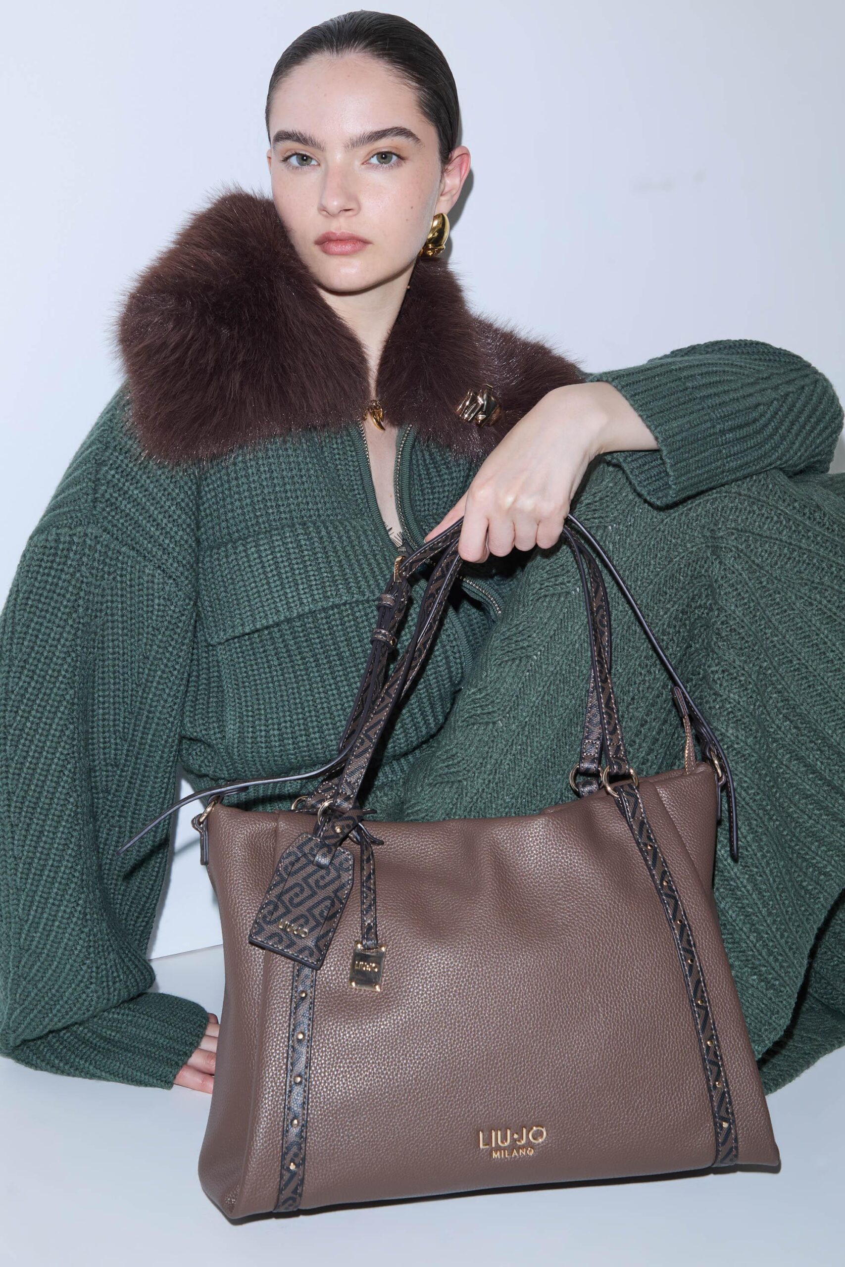 LIU JO SHOPPING BAG X0781 Dark mocha - immagine 6