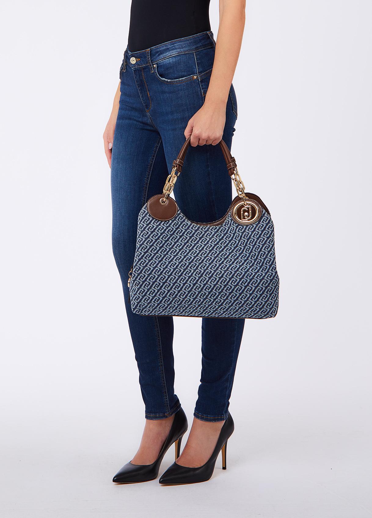 LIU JO BOSTON BAG BLU DENIM 00770 - immagine 5