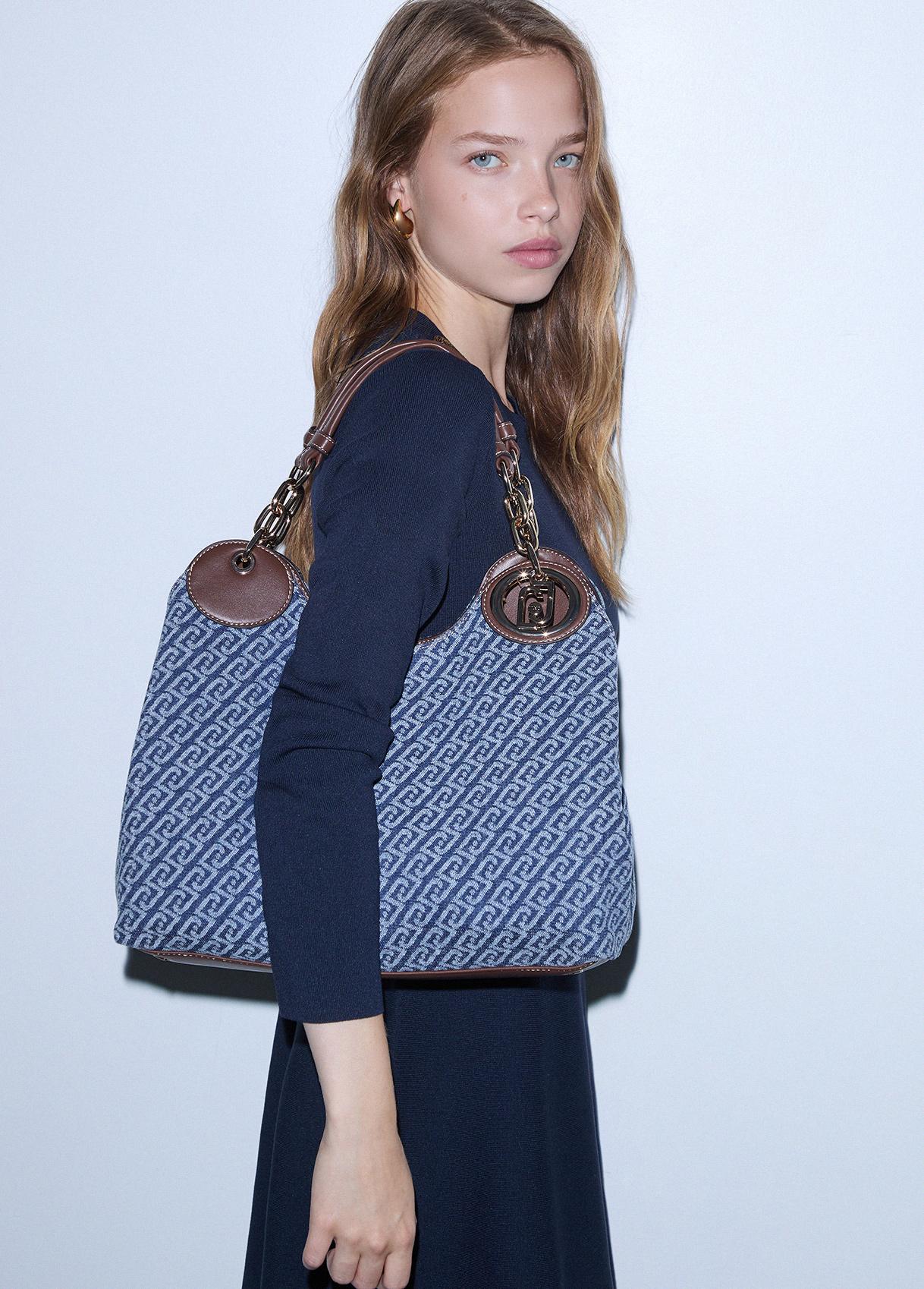LIU JO BOSTON BAG BLU DENIM 00770 - immagine 7
