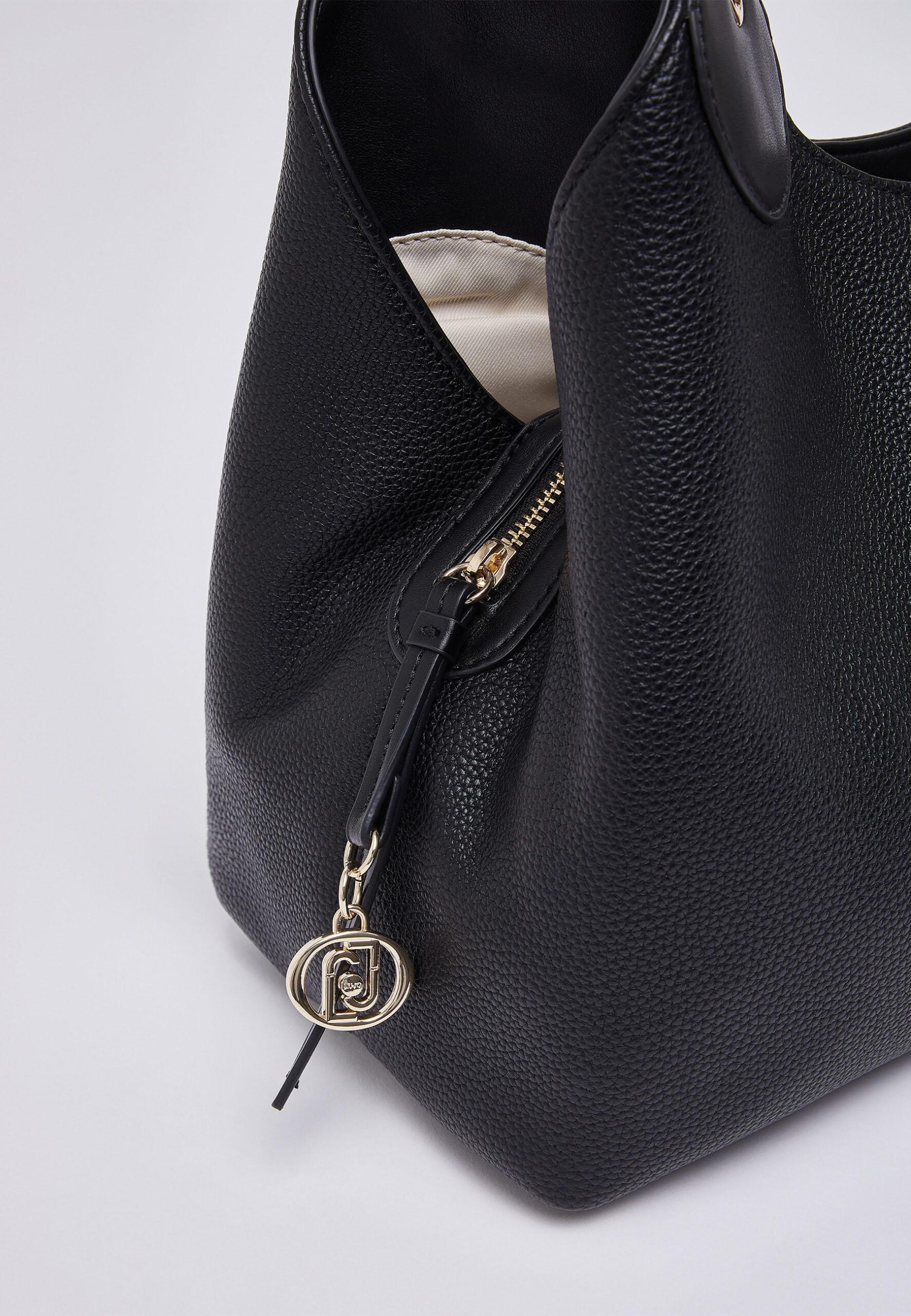 LIU JO BOSTON BAG B1848 NERO GOLD - immagine 2