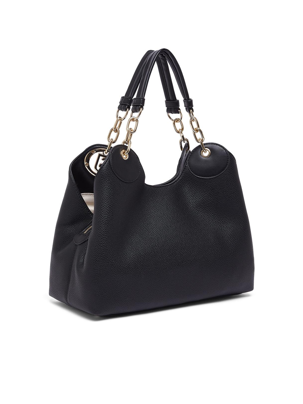 LIU JO BOSTON BAG B1848 NERO GOLD - immagine 8