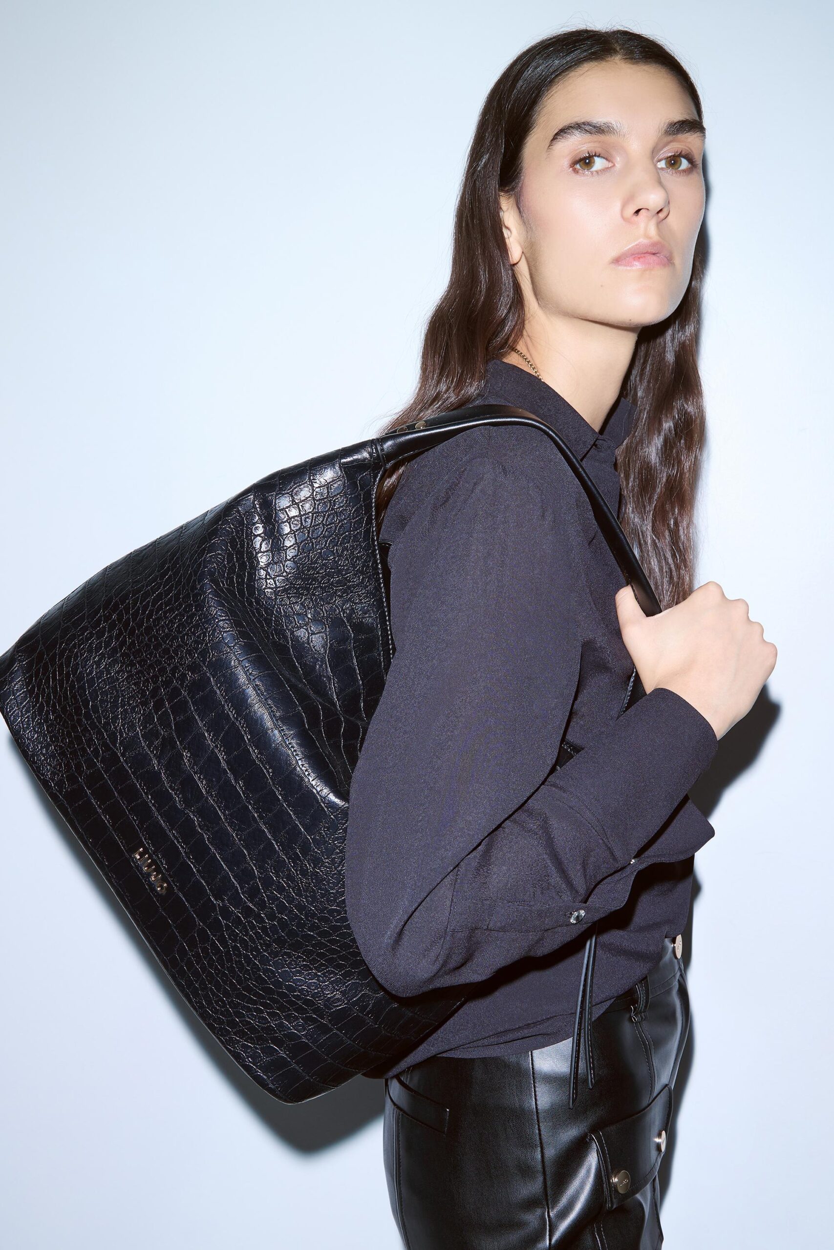 LIU JO SHOPPING BAG NERO 22222 - immagine 3