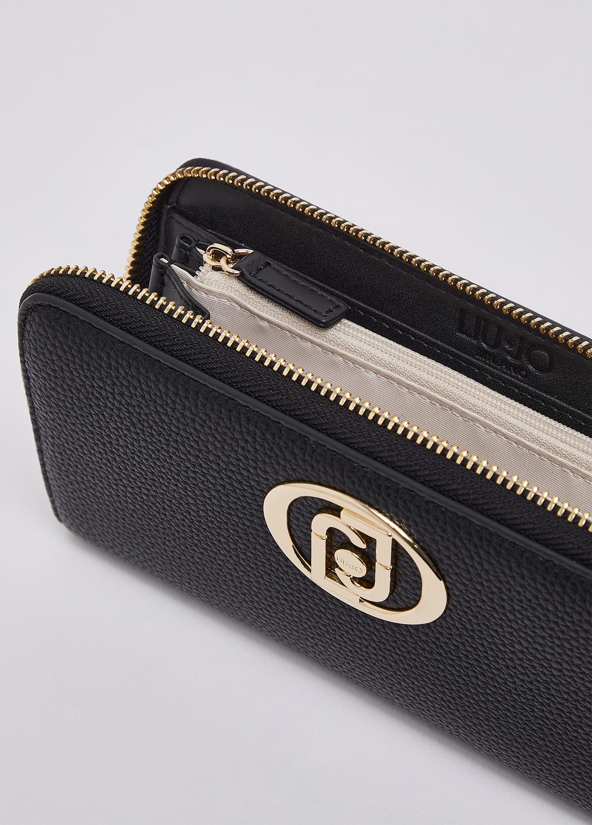 LIU JO WALLET B1848 NERO GOLD