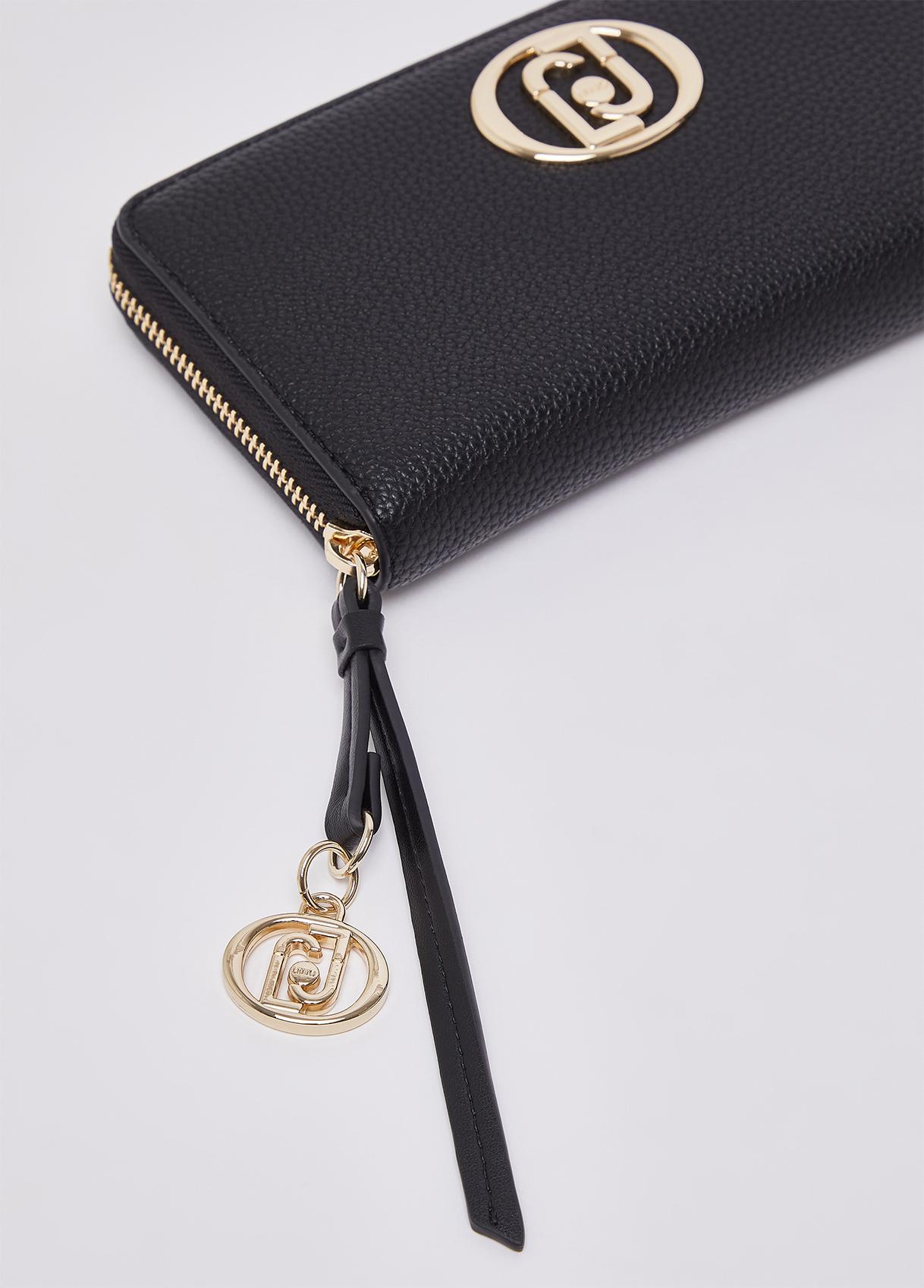 LIU JO WALLET B1848 NERO GOLD - immagine 2