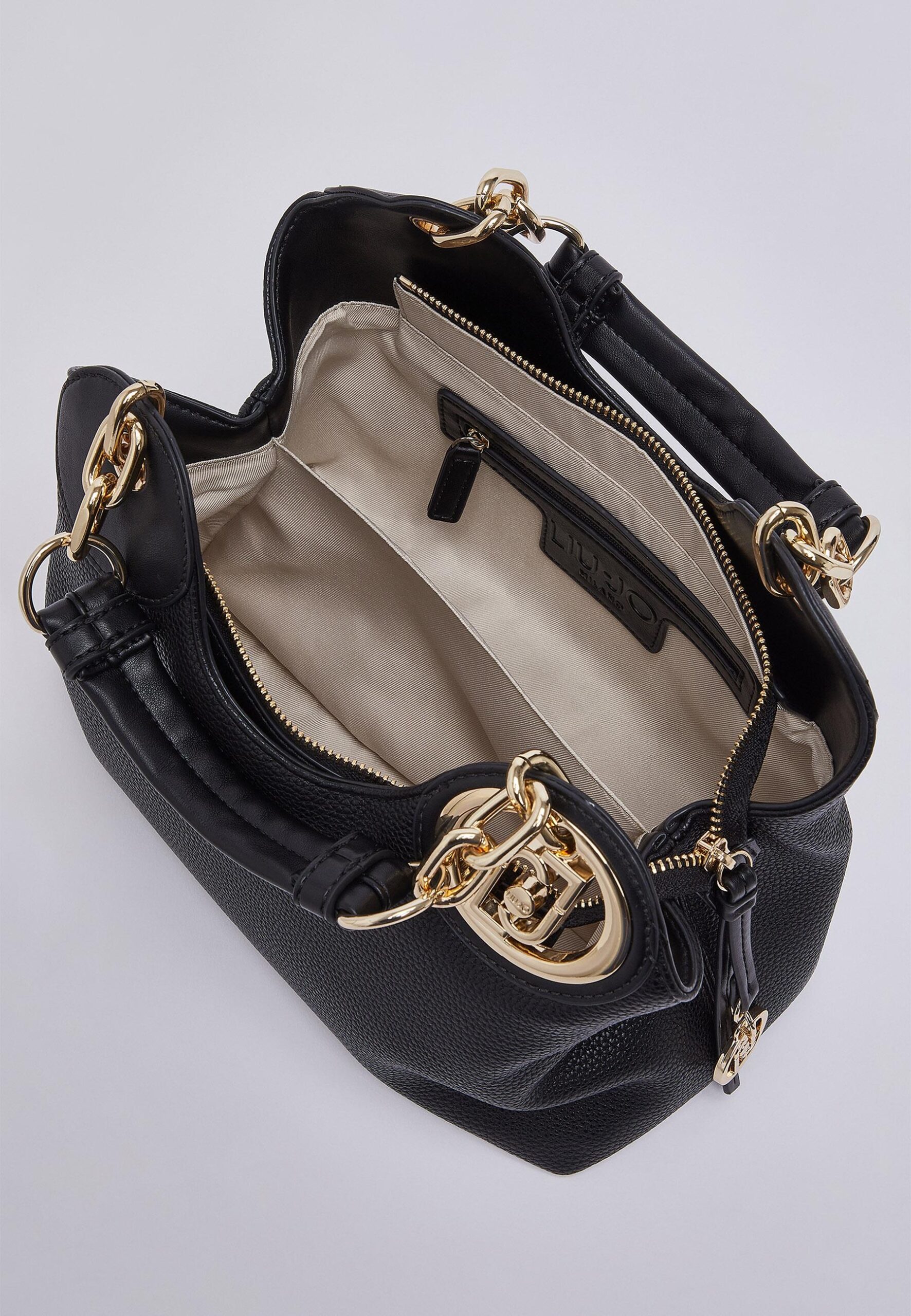 LIU JO SATCHEL B1848 NERO GOLD