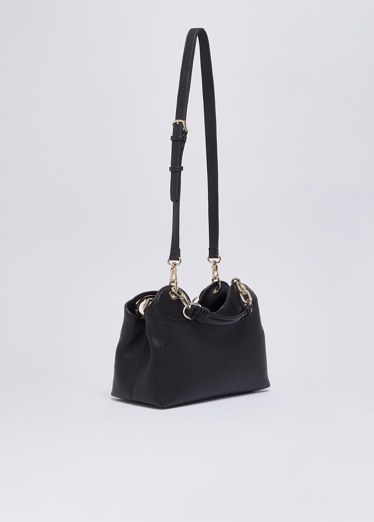LIU JO SATCHEL B1848 NERO GOLD - immagine 3