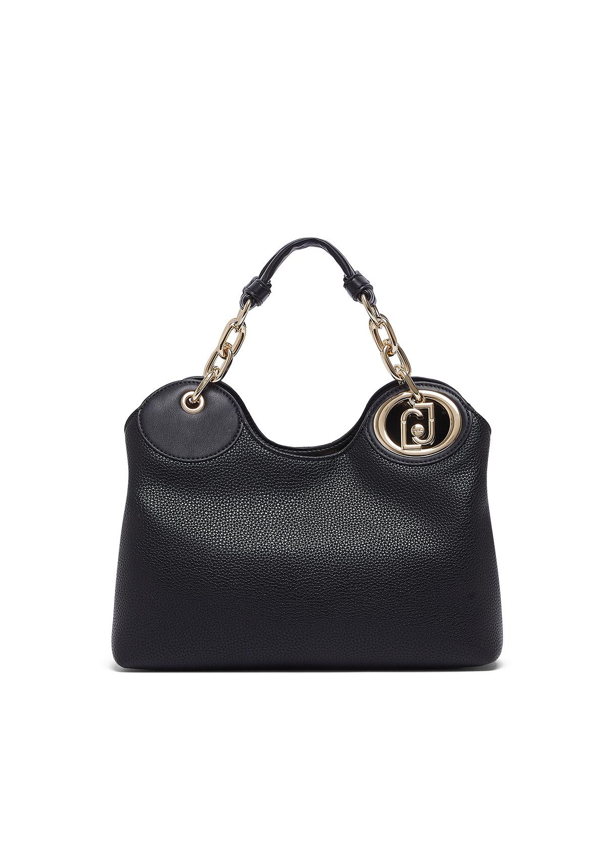 LIU JO SATCHEL B1848 NERO GOLD - immagine 5