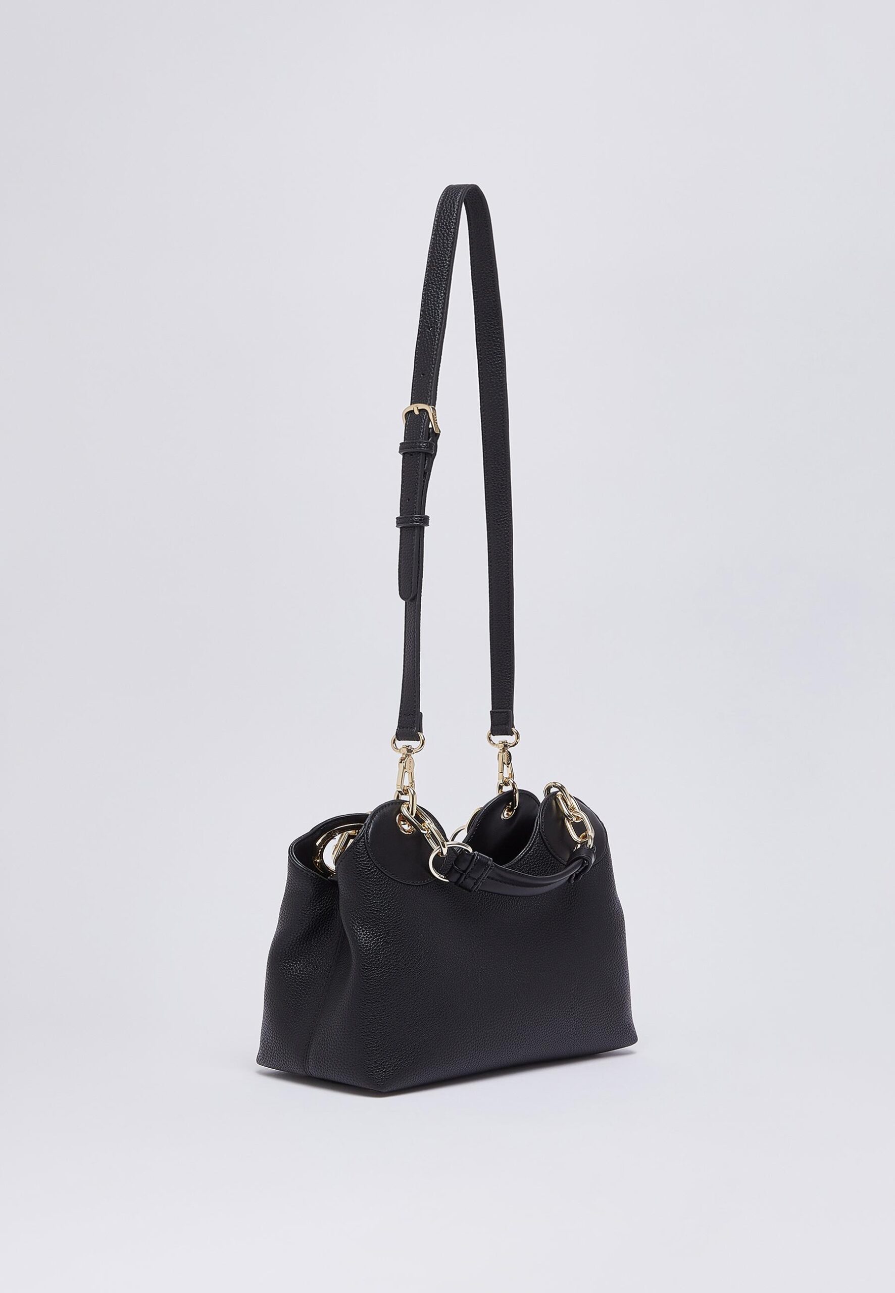 LIU JO SATCHEL B1848 NERO GOLD - immagine 7