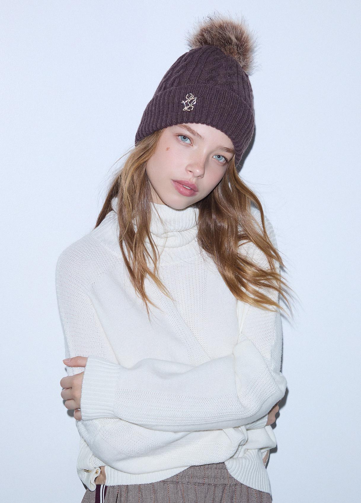 LIU JO BEANIE TRECCE PONPON T.MORO 00533 - immagine 8