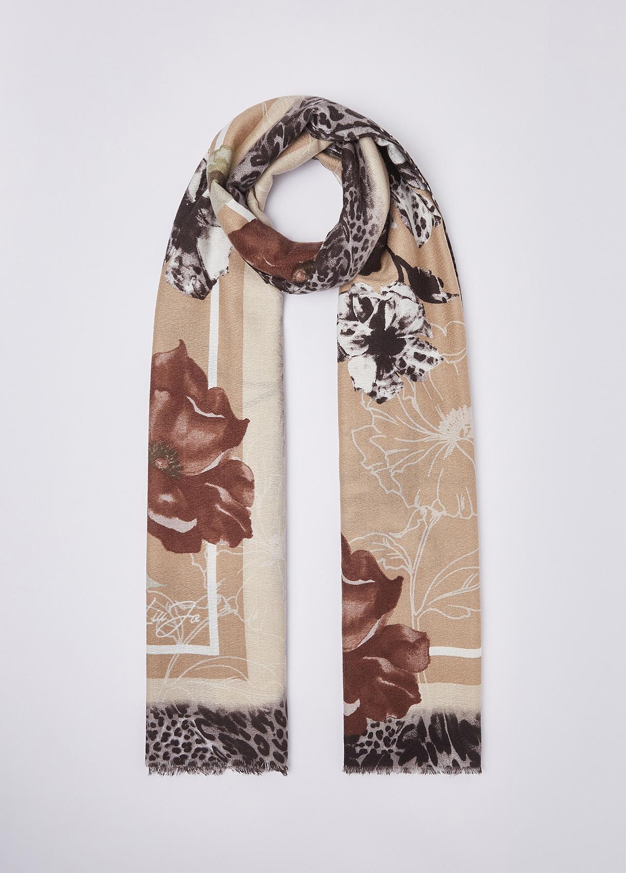 LIU JO STOLA FLOWER MACULA 70X180 NATURALE 00005 - immagine 2