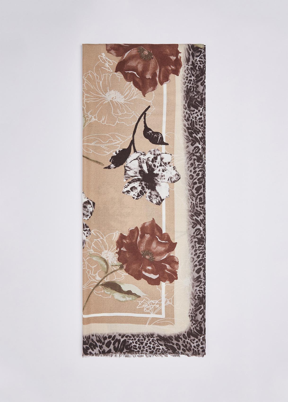 LIU JO STOLA FLOWER MACULA 70X180 NATURALE 00005 - immagine 3