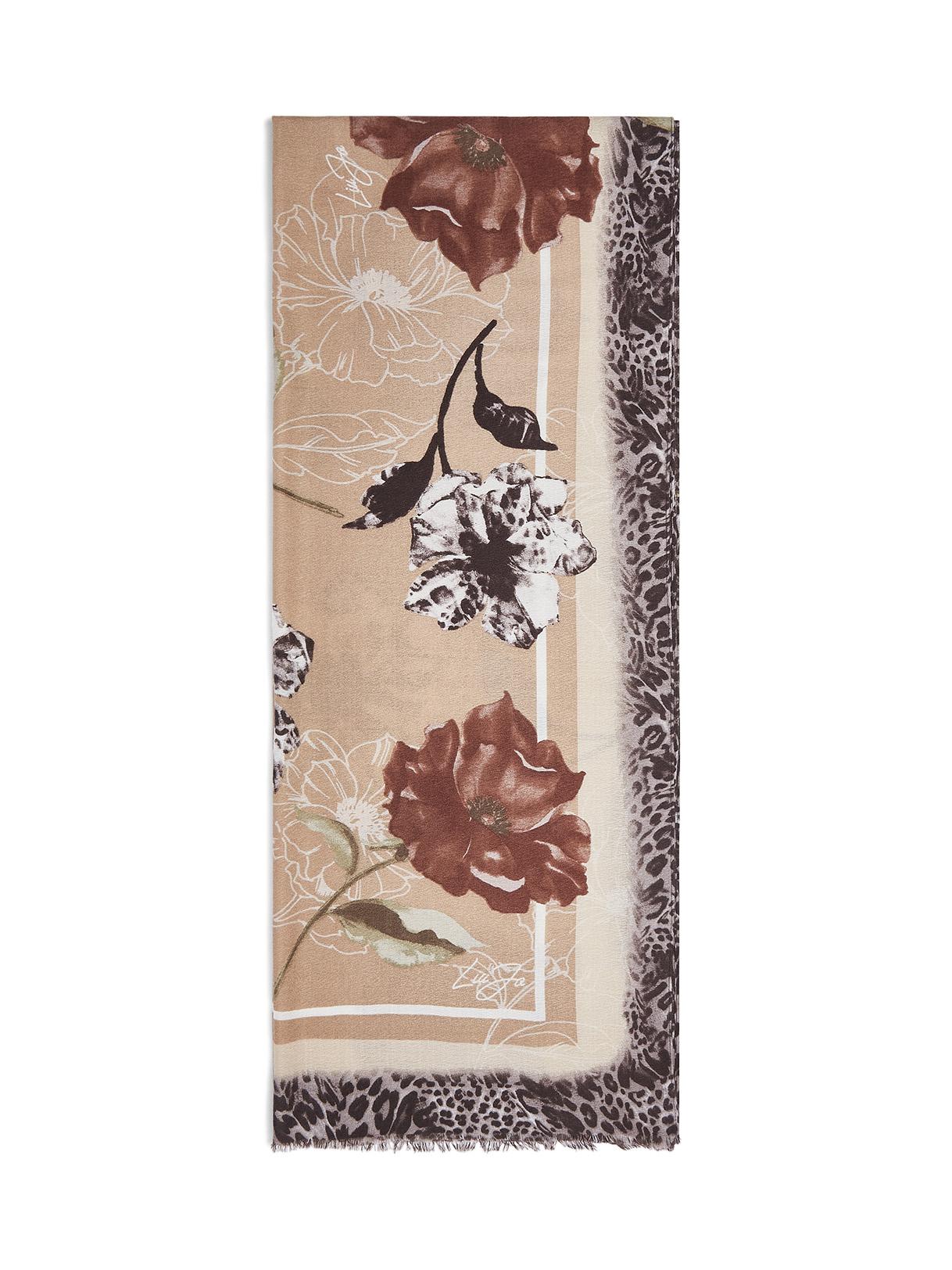 LIU JO STOLA FLOWER MACULA 70X180 NATURALE 00005 - immagine 5