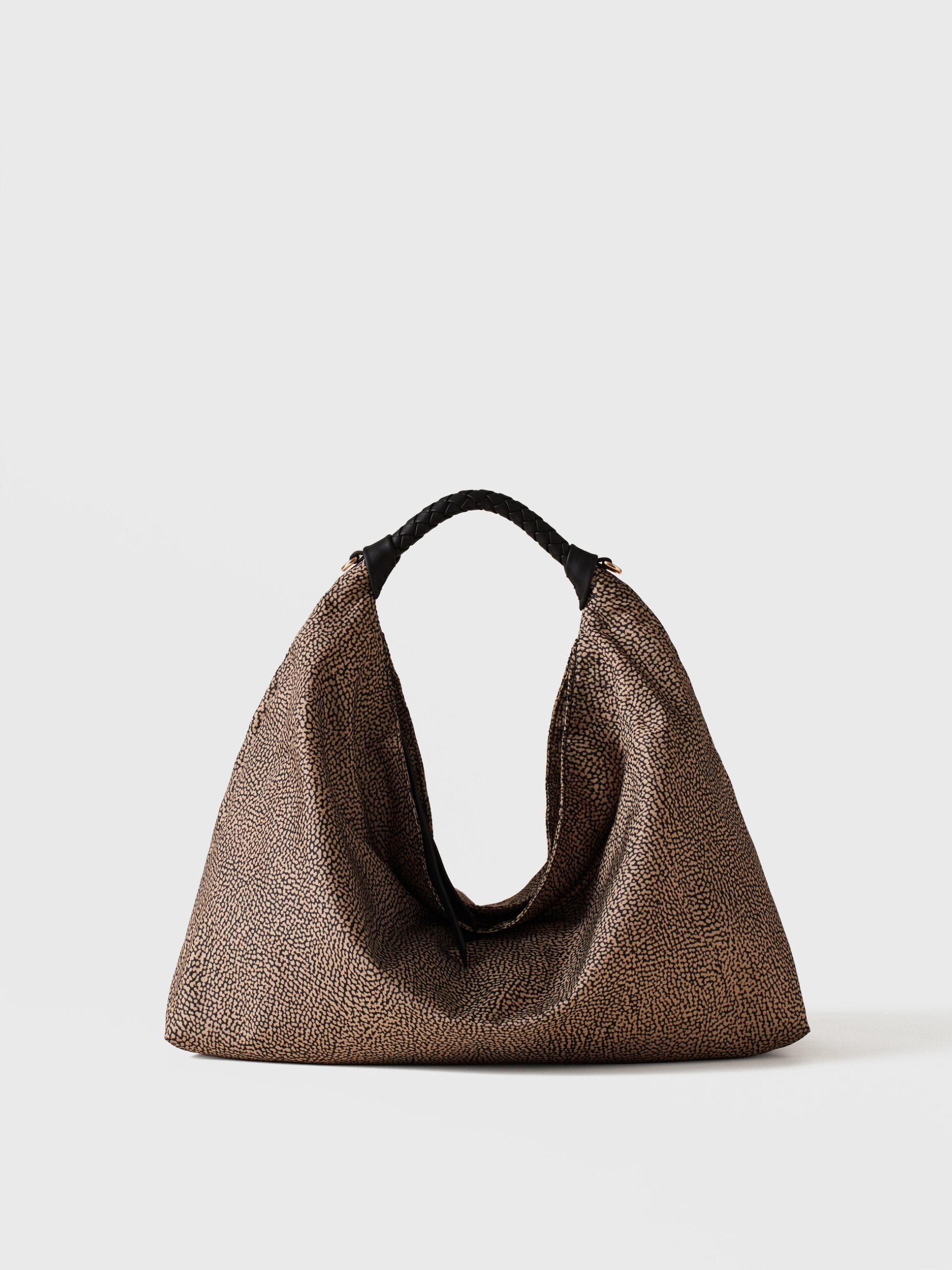 Borbonese PLIE HOBO M. X11 OP NAT NERO