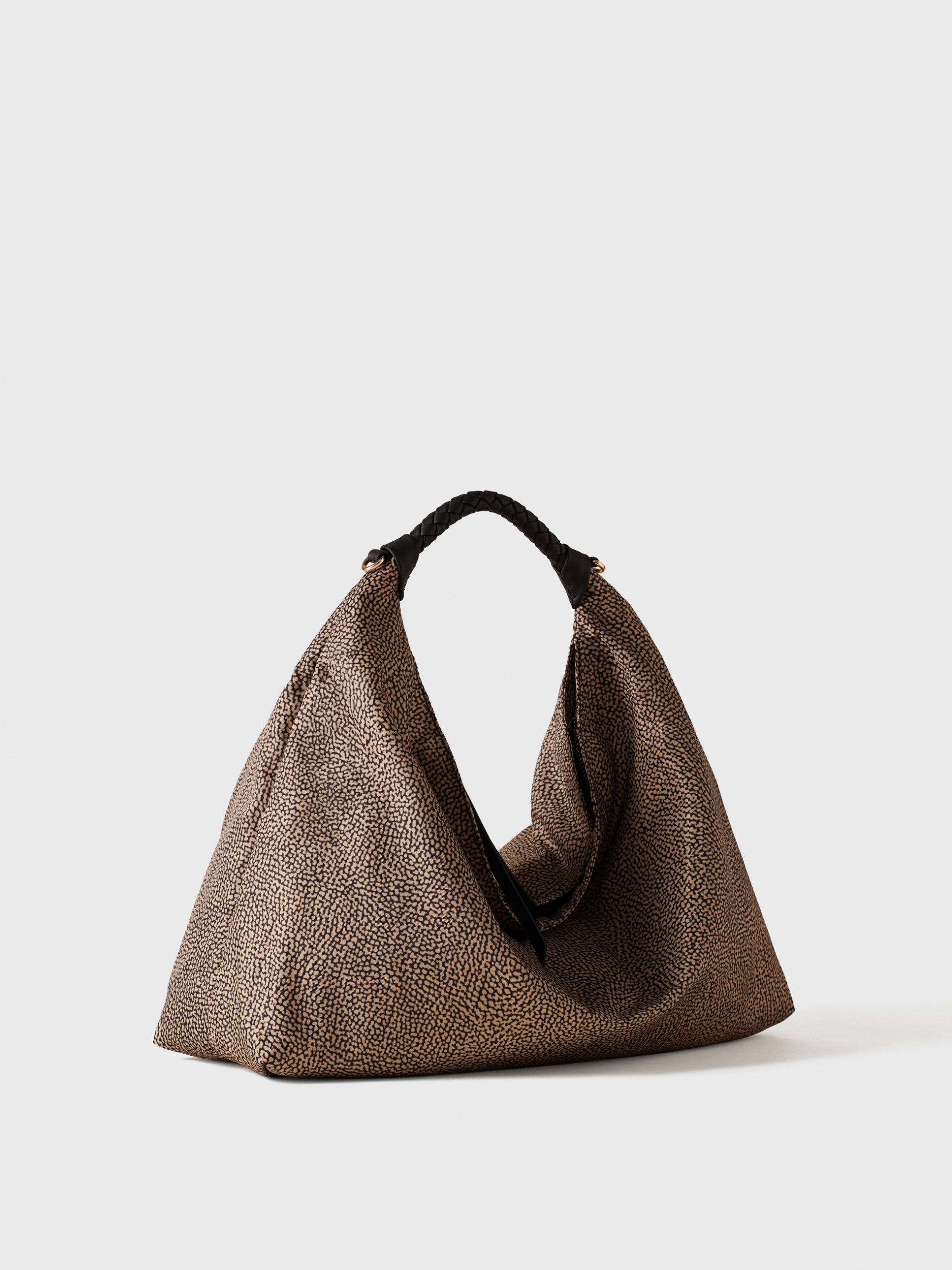 Borbonese PLIE HOBO M. X11 OP NAT NERO - immagine 2