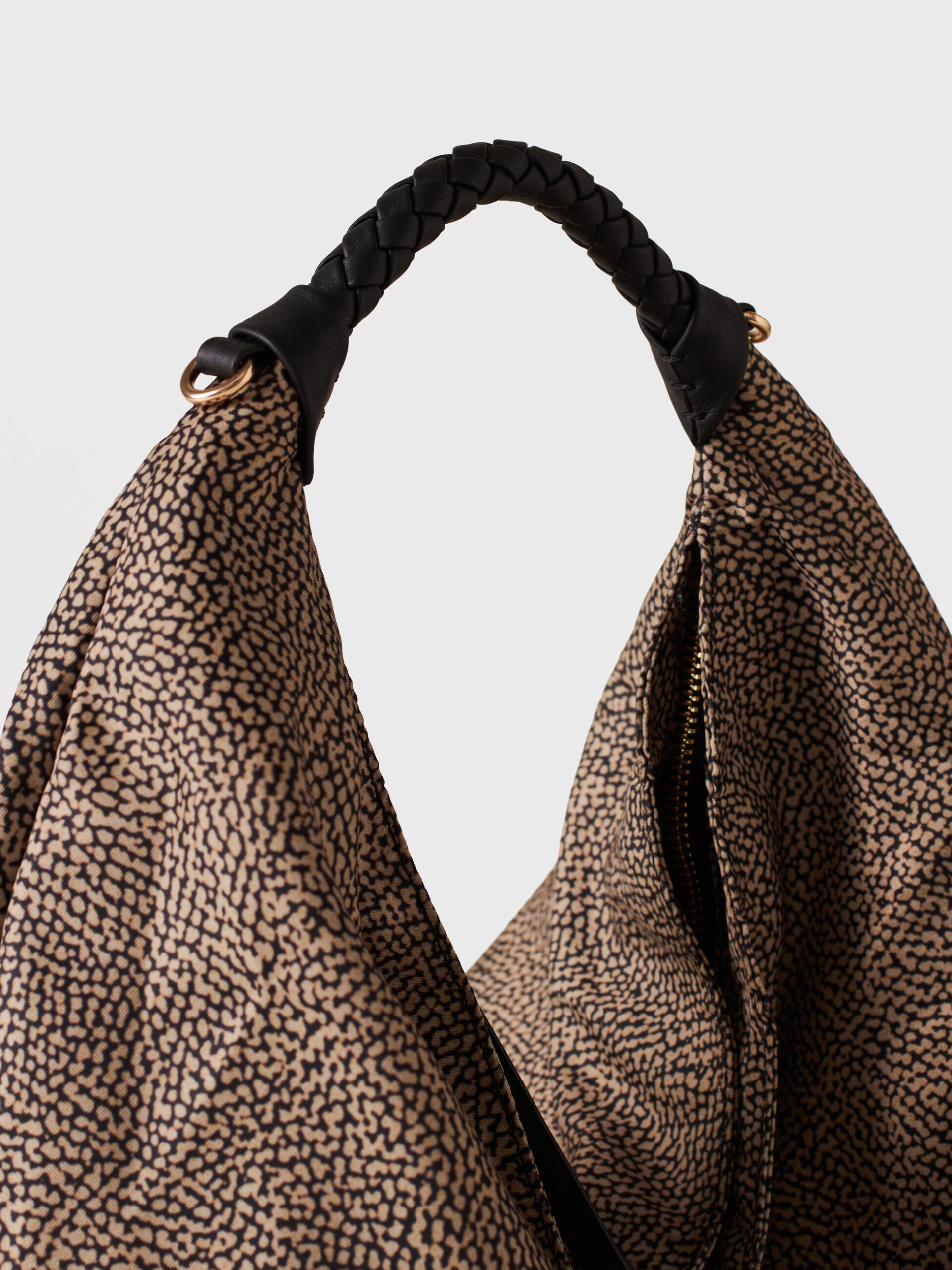 Borbonese PLIE HOBO M. X11 OP NAT NERO - immagine 5