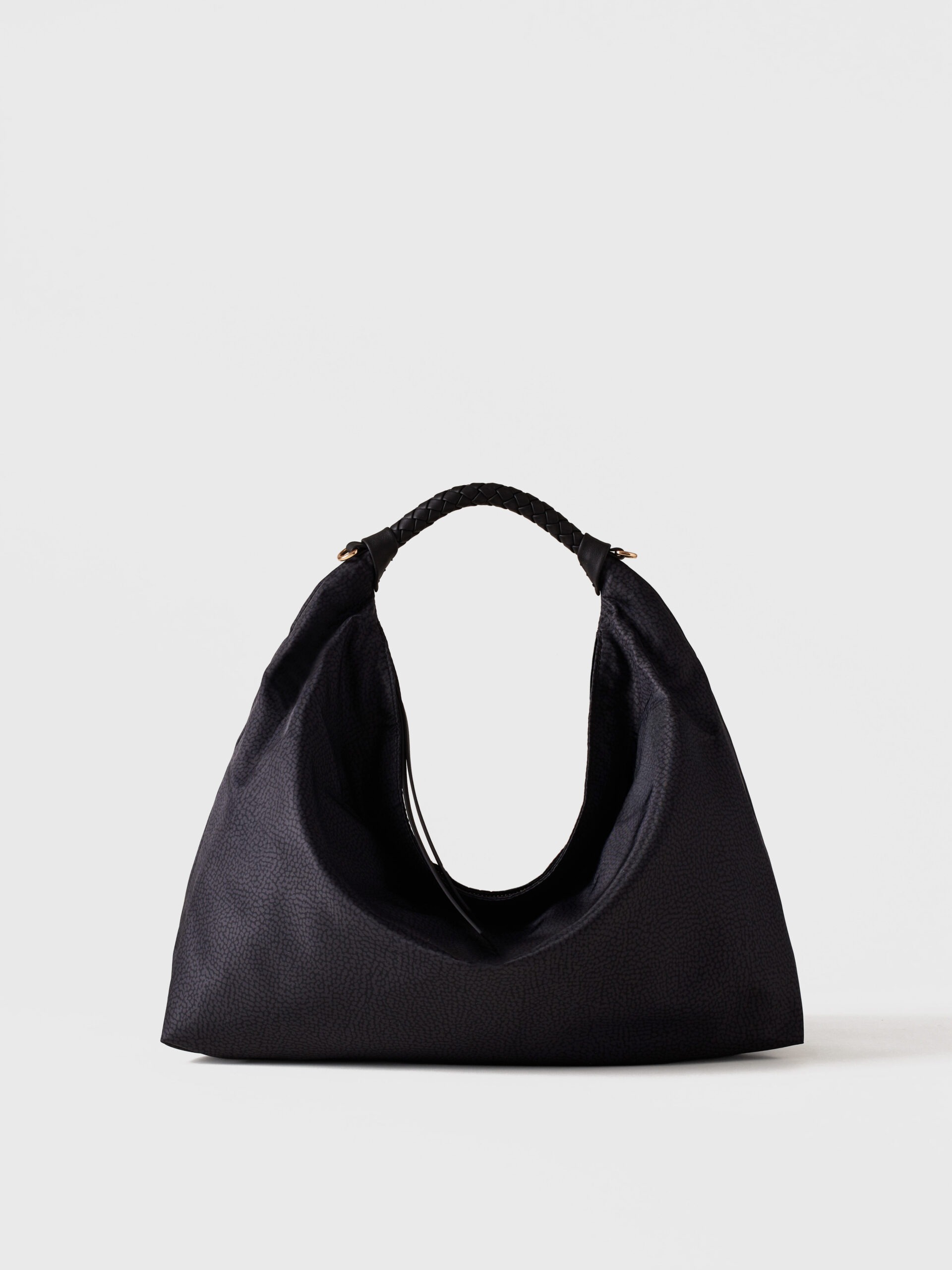 Borbonese PLIE HOBO M. Y66 DARK BLACK
