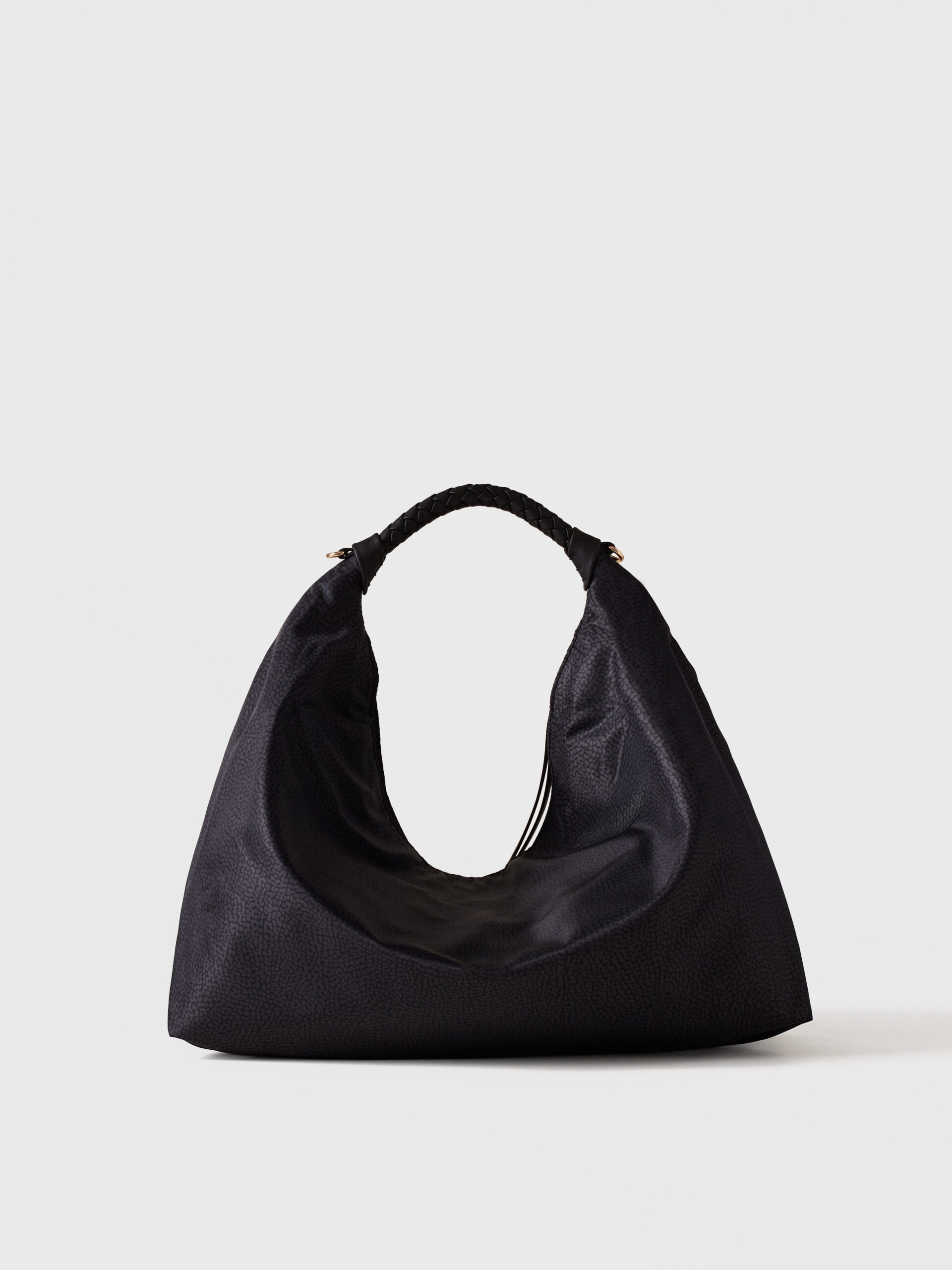 Borbonese PLIE HOBO M. Y66 DARK BLACK - immagine 3