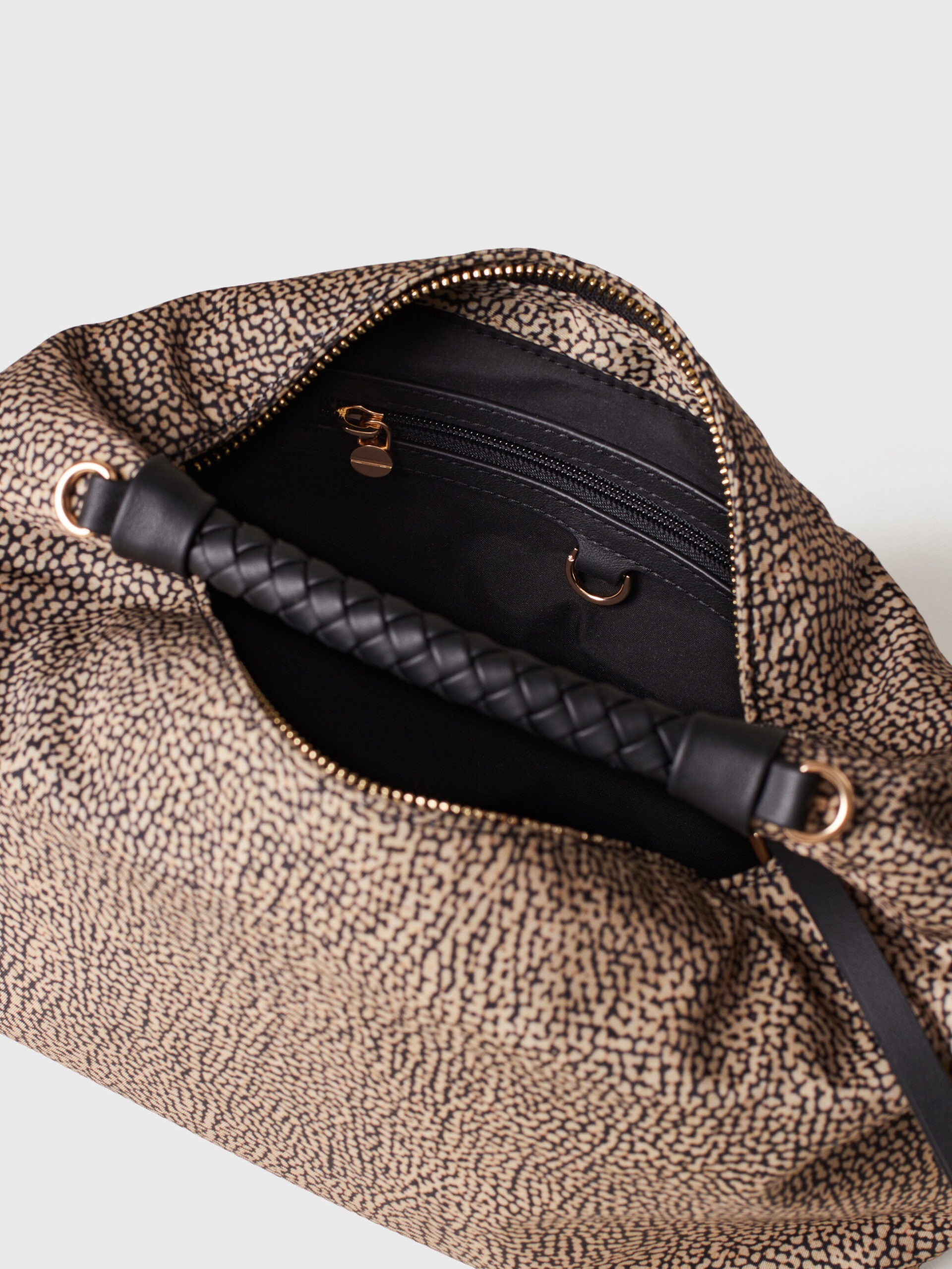 Borbonese PLIE HOBO S. X11 OP NAT NERO - immagine 4
