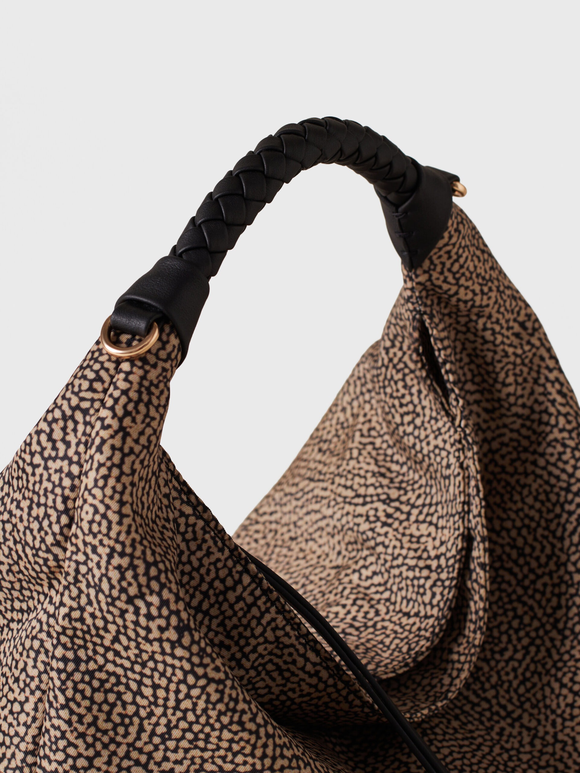Borbonese PLIE HOBO S. X11 OP NAT NERO - immagine 5
