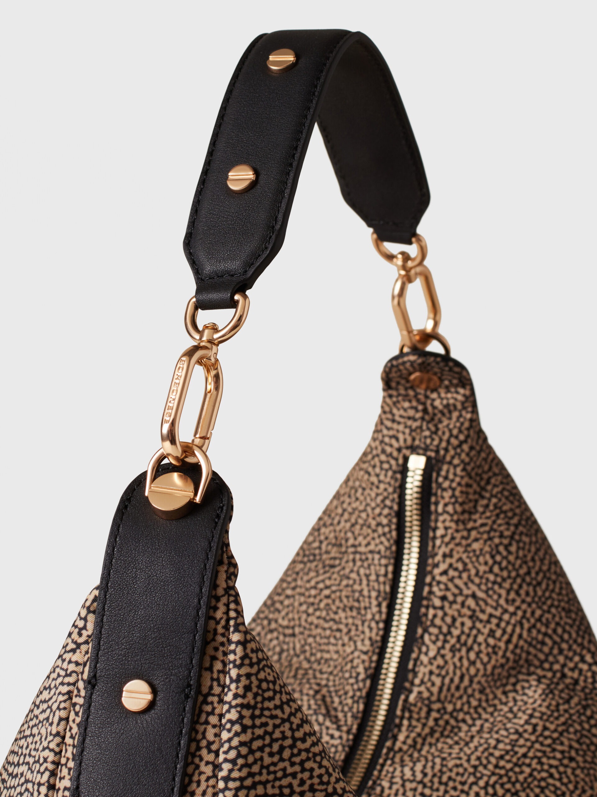 Borbonese FRAME HOBO M . X11 OP NAT NERO - immagine 5