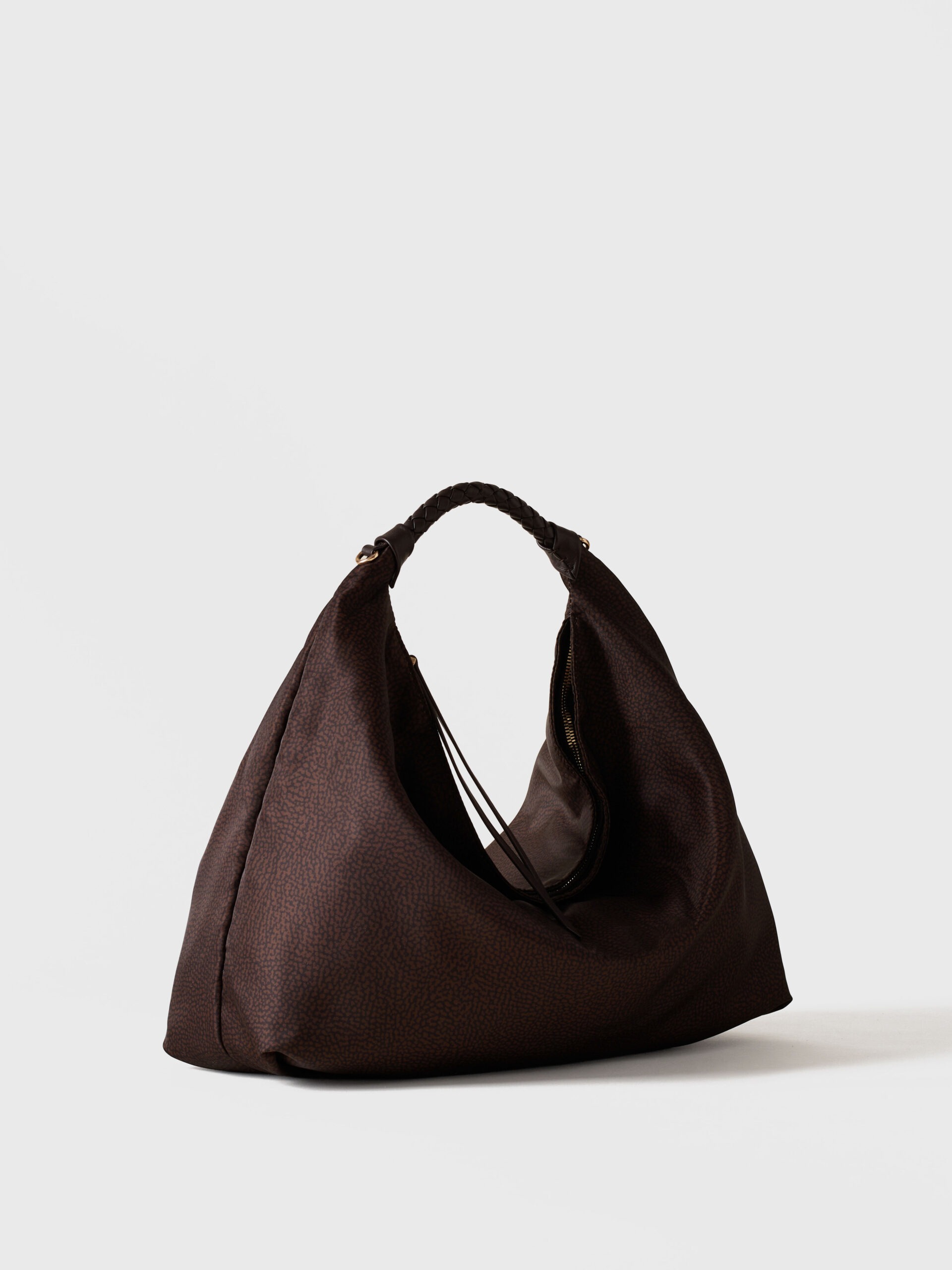 Borbonese PLIE HOBO M. 219 CIOCCOLATO - immagine 2