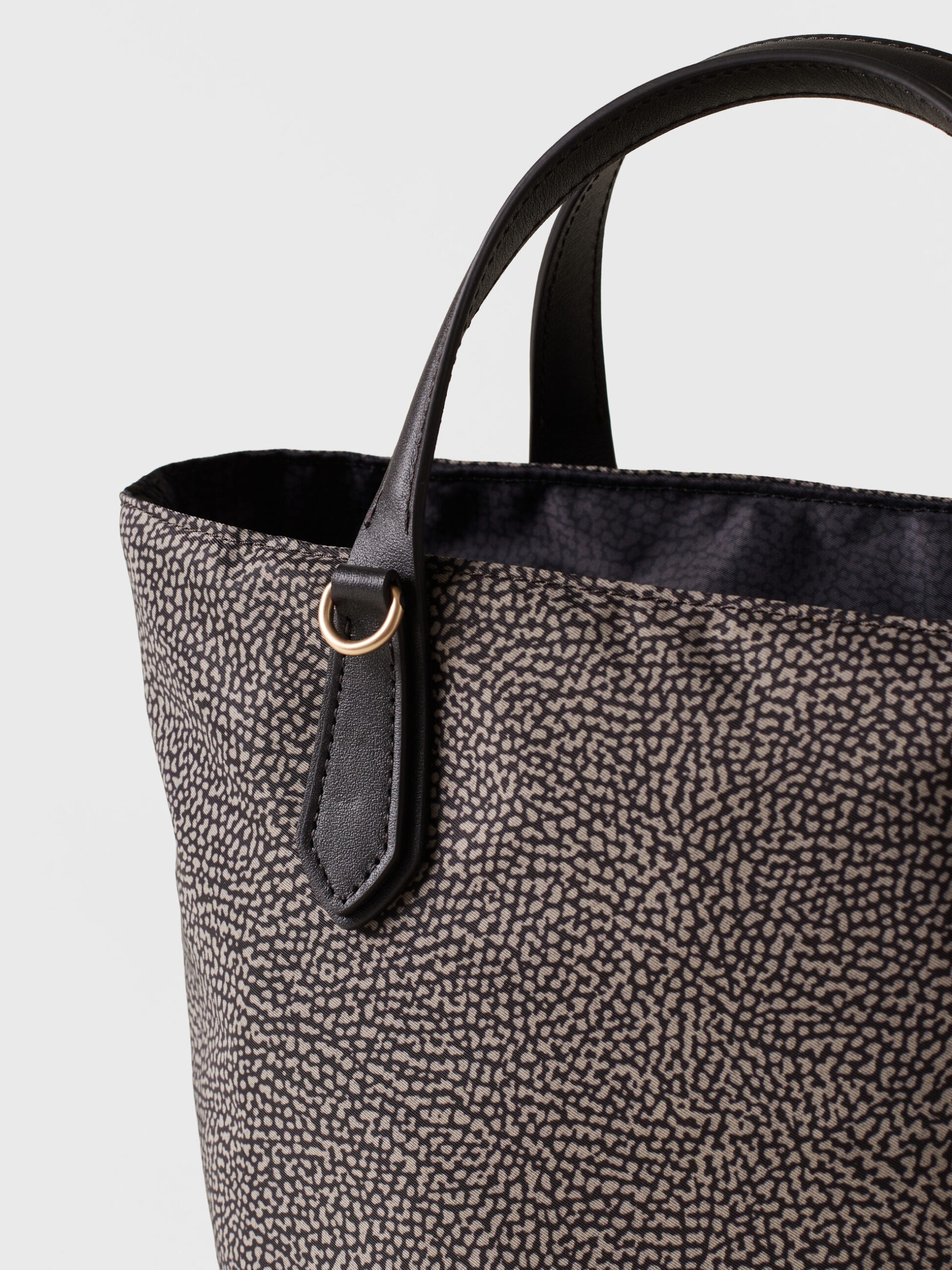 Borbonese B-ESCAPE SHOPPING S. M35 CATRAME NERO - immagine 4
