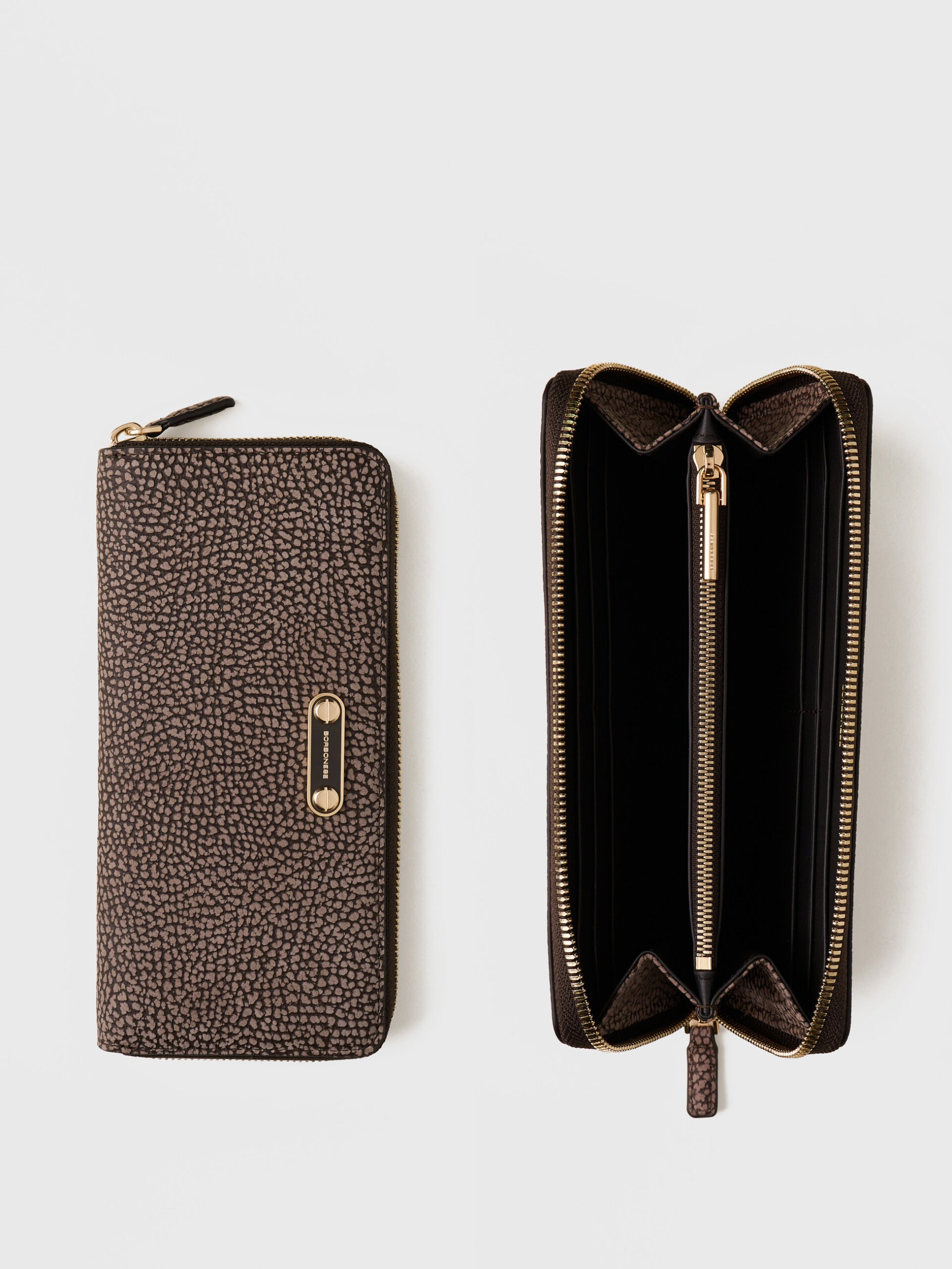 Borbonese B-CLASSIC P.FOGLIO ZIP AROUND 254 CASTORO - immagine 4