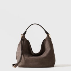 Borbonese PLIE HOBO S. C/T 284 CASTORO EBANO
