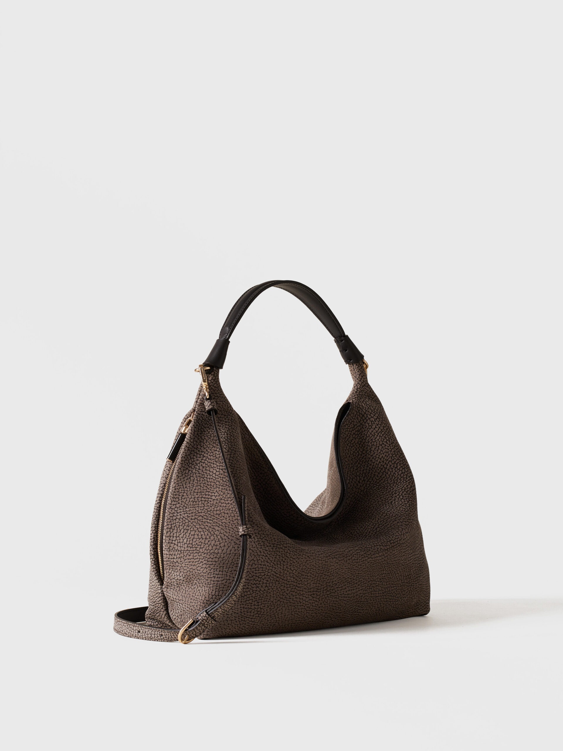 Borbonese PLIE HOBO S. C/T 284 CASTORO EBANO - immagine 2