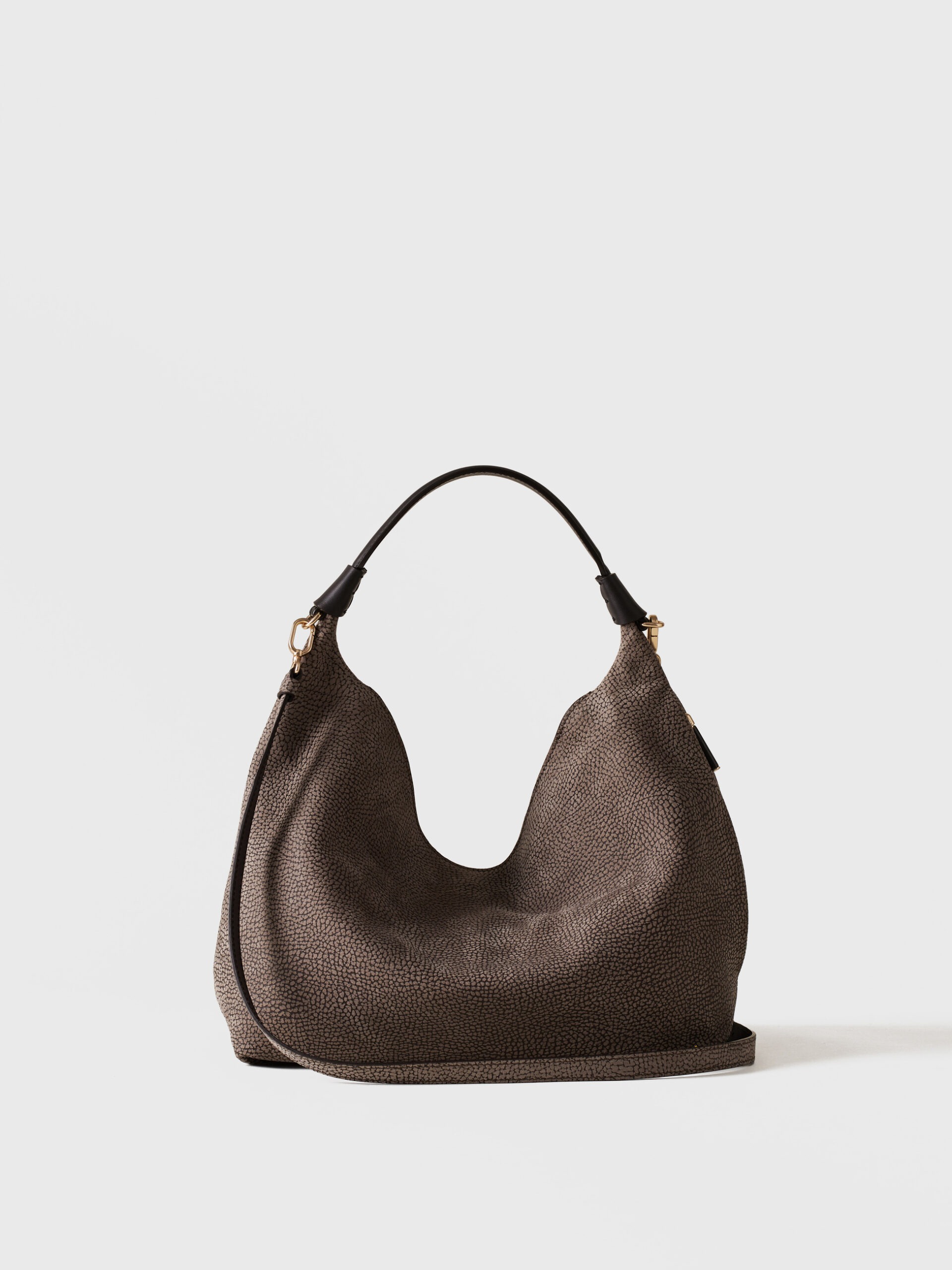 Borbonese PLIE HOBO S. C/T 284 CASTORO EBANO - immagine 3