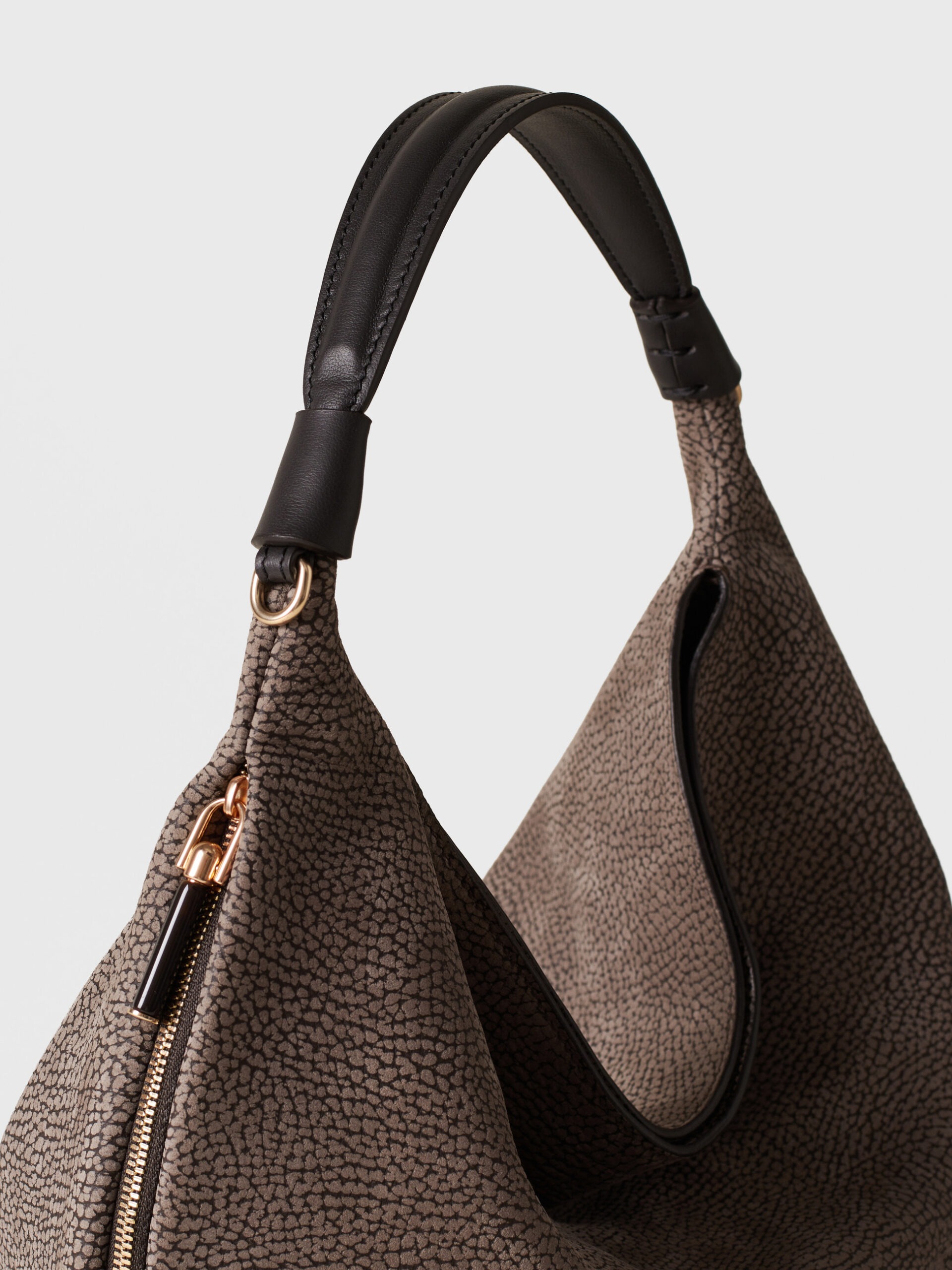 Borbonese PLIE HOBO S. C/T 284 CASTORO EBANO - immagine 4