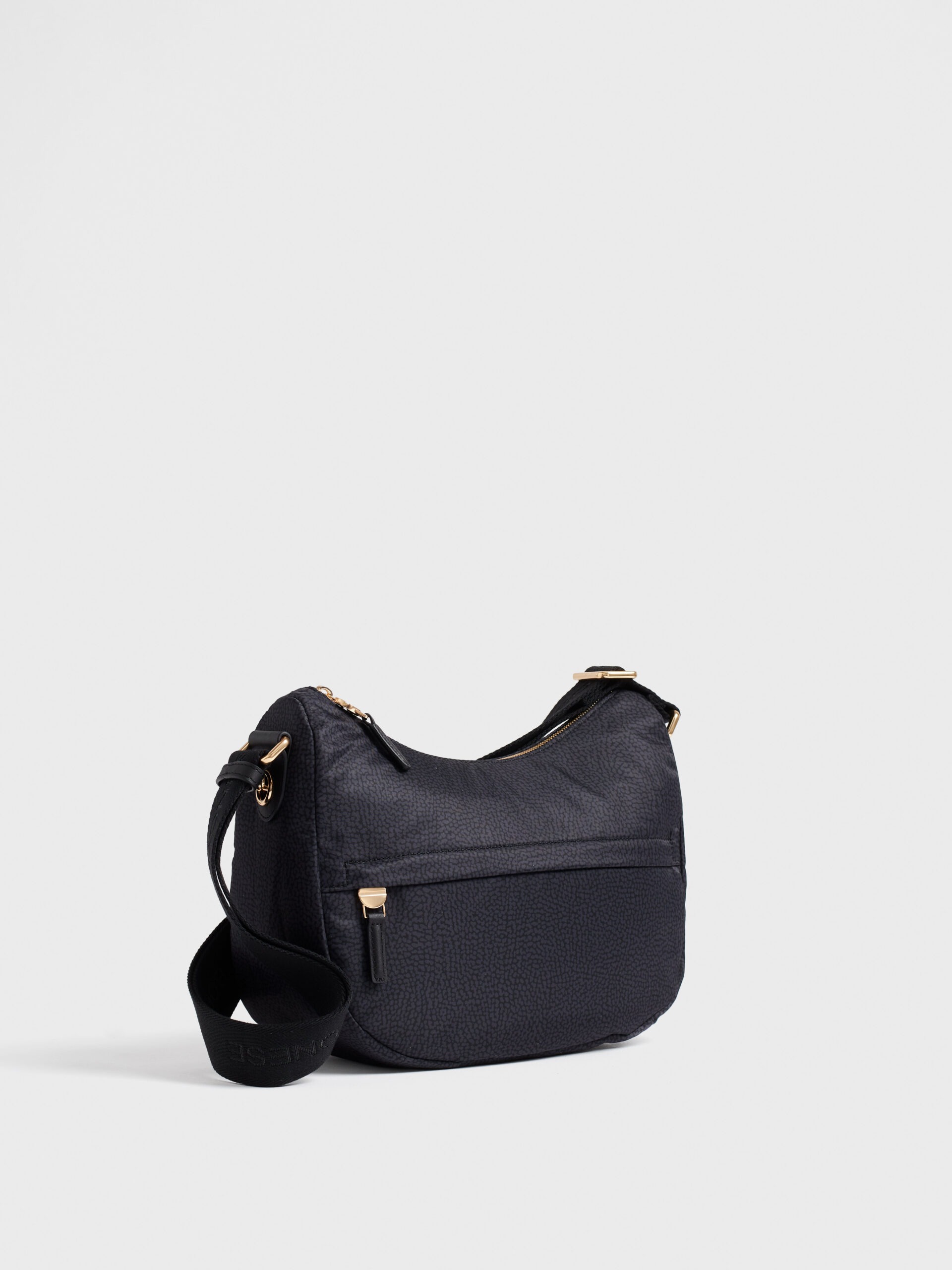 Borbonese B-CLUB LUNA SMALL Y66 DARK BLACK - immagine 6