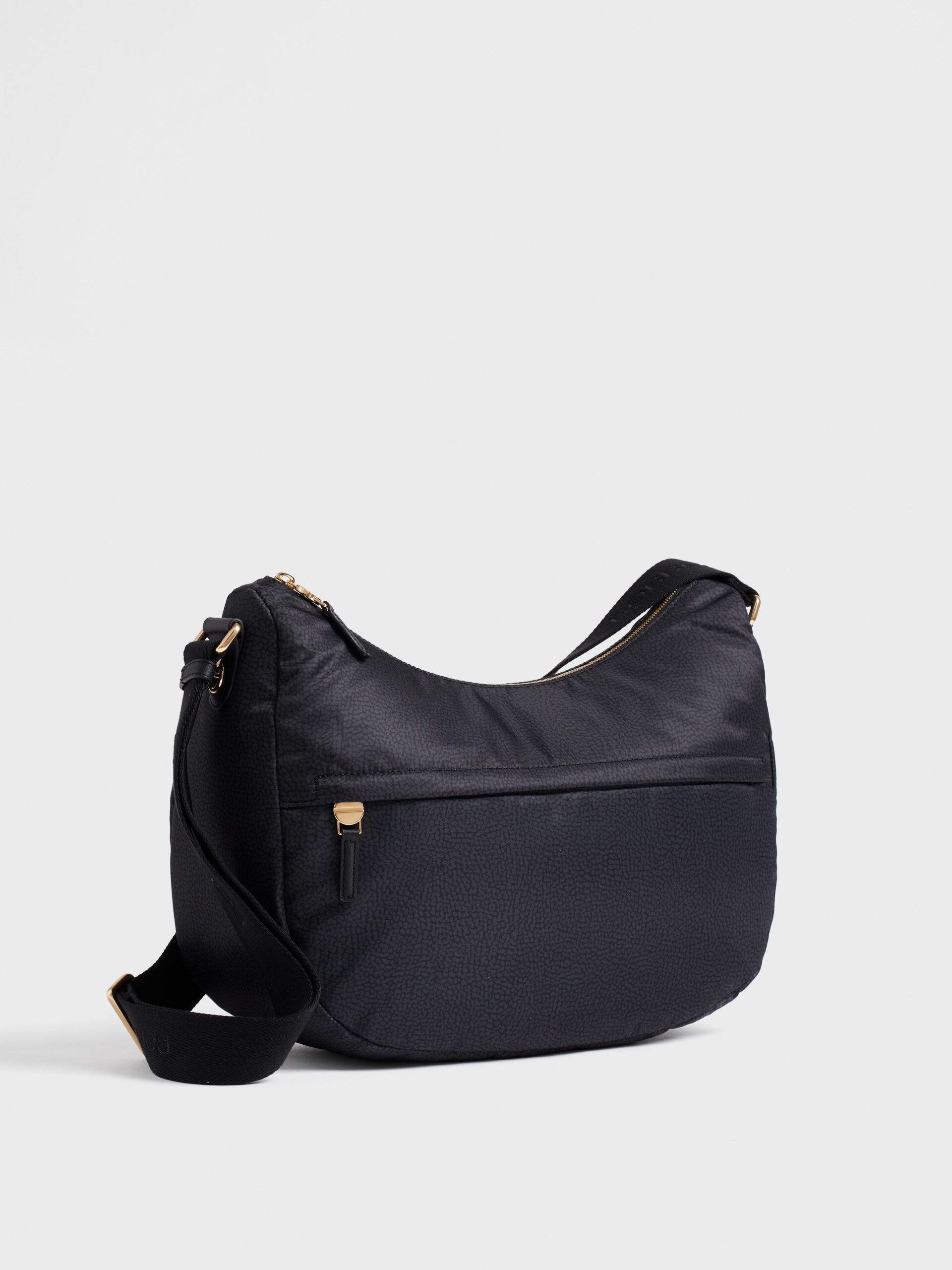 Borbonese B-CLUB LUNA MEDIUM Y66 DARK BLACK - immagine 2