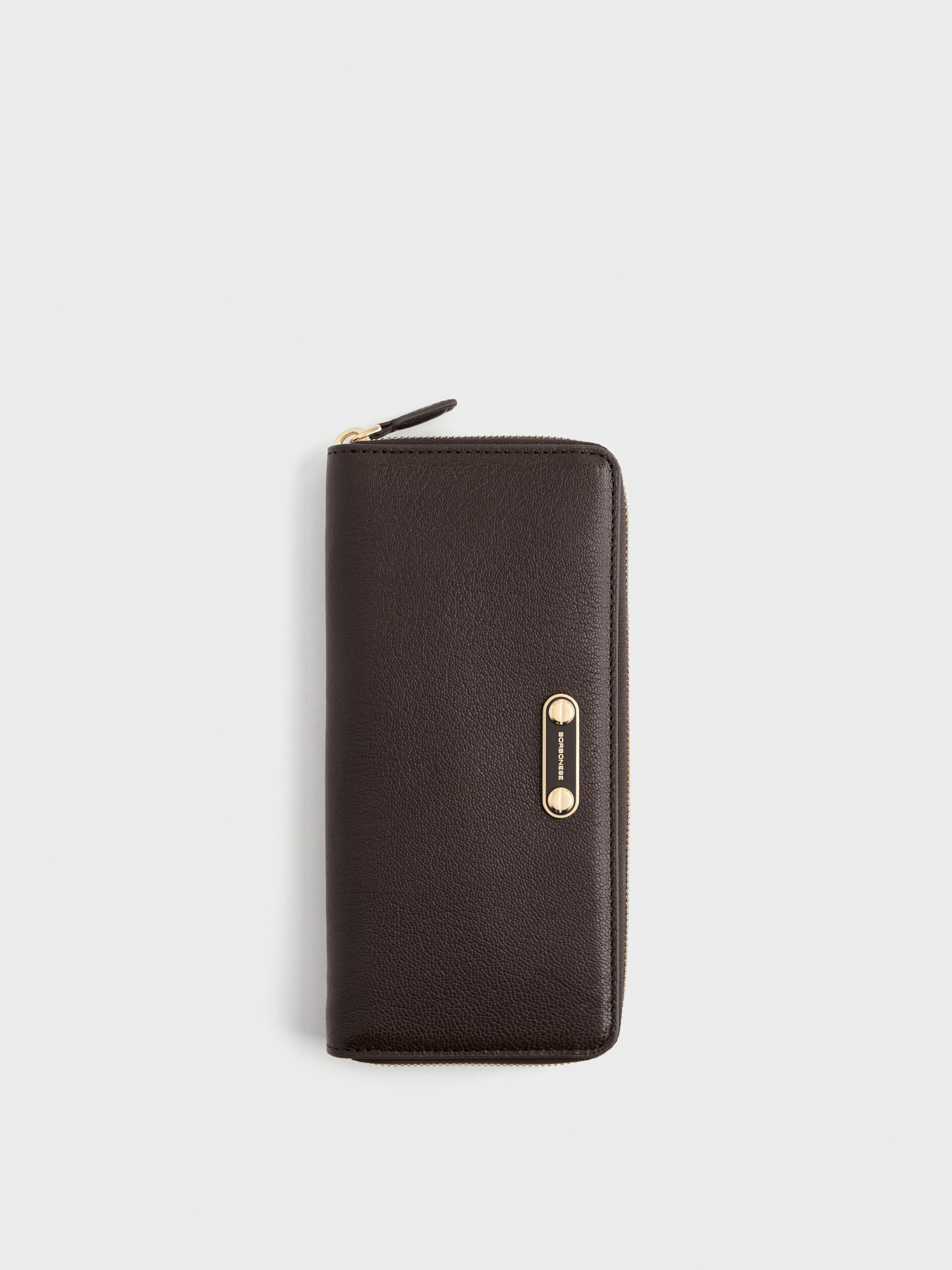 Borbonese B-CLASSIC P.FOGLIO ZIP AROUND 100 NERO