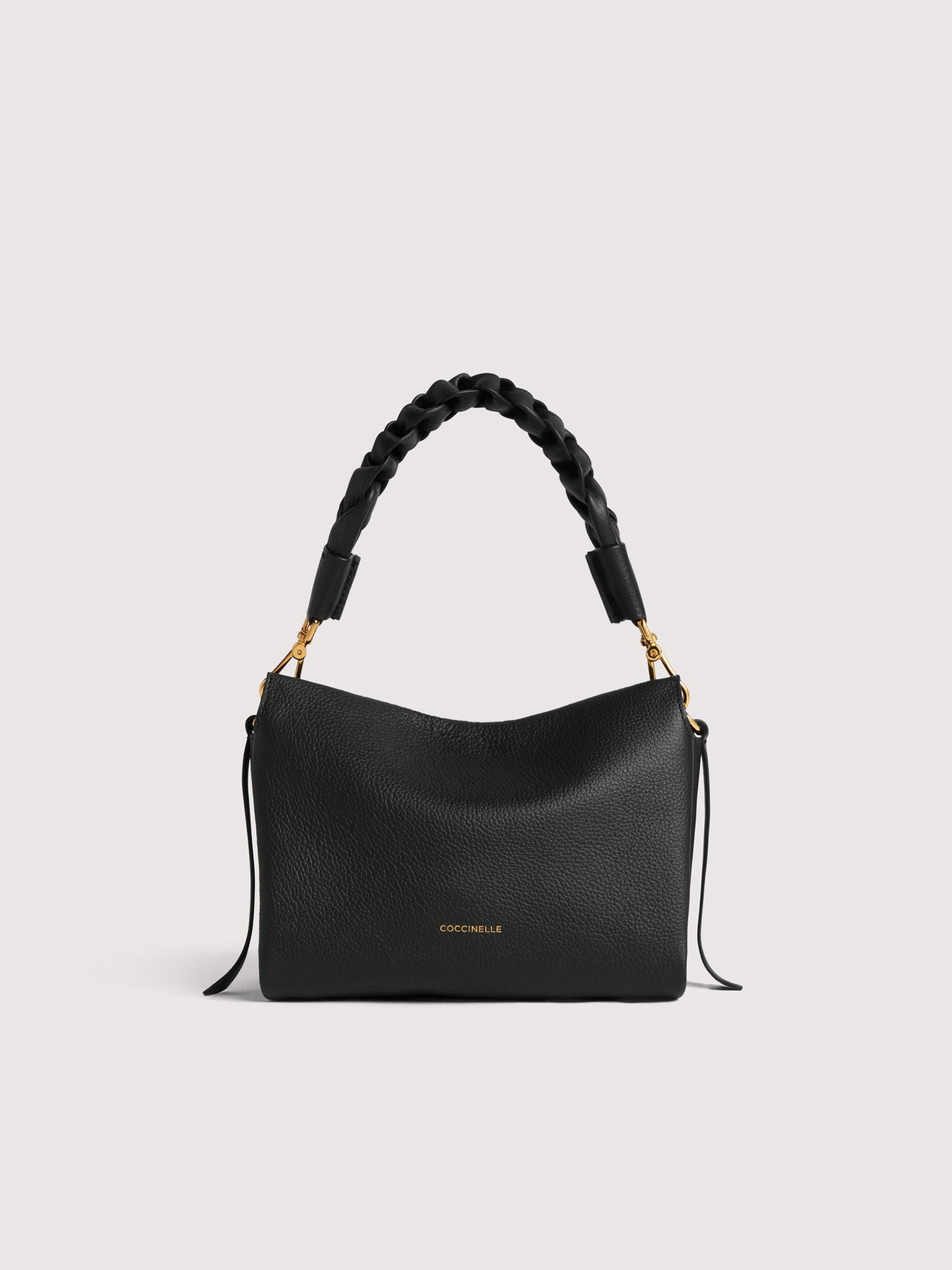 COCCINELLE BOHEME GRANA DOUBLE 613 NOIR COGNAC