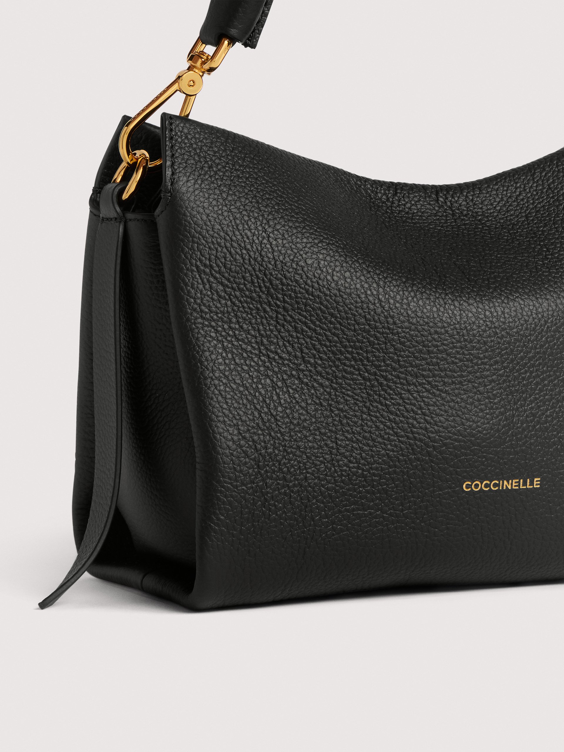 COCCINELLE BOHEME GRANA DOUBLE 613 NOIR COGNAC - immagine 4