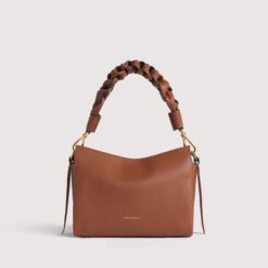 COCCINELLE BOHEME GRANA DOUBLE 682 COGNAC NOIR