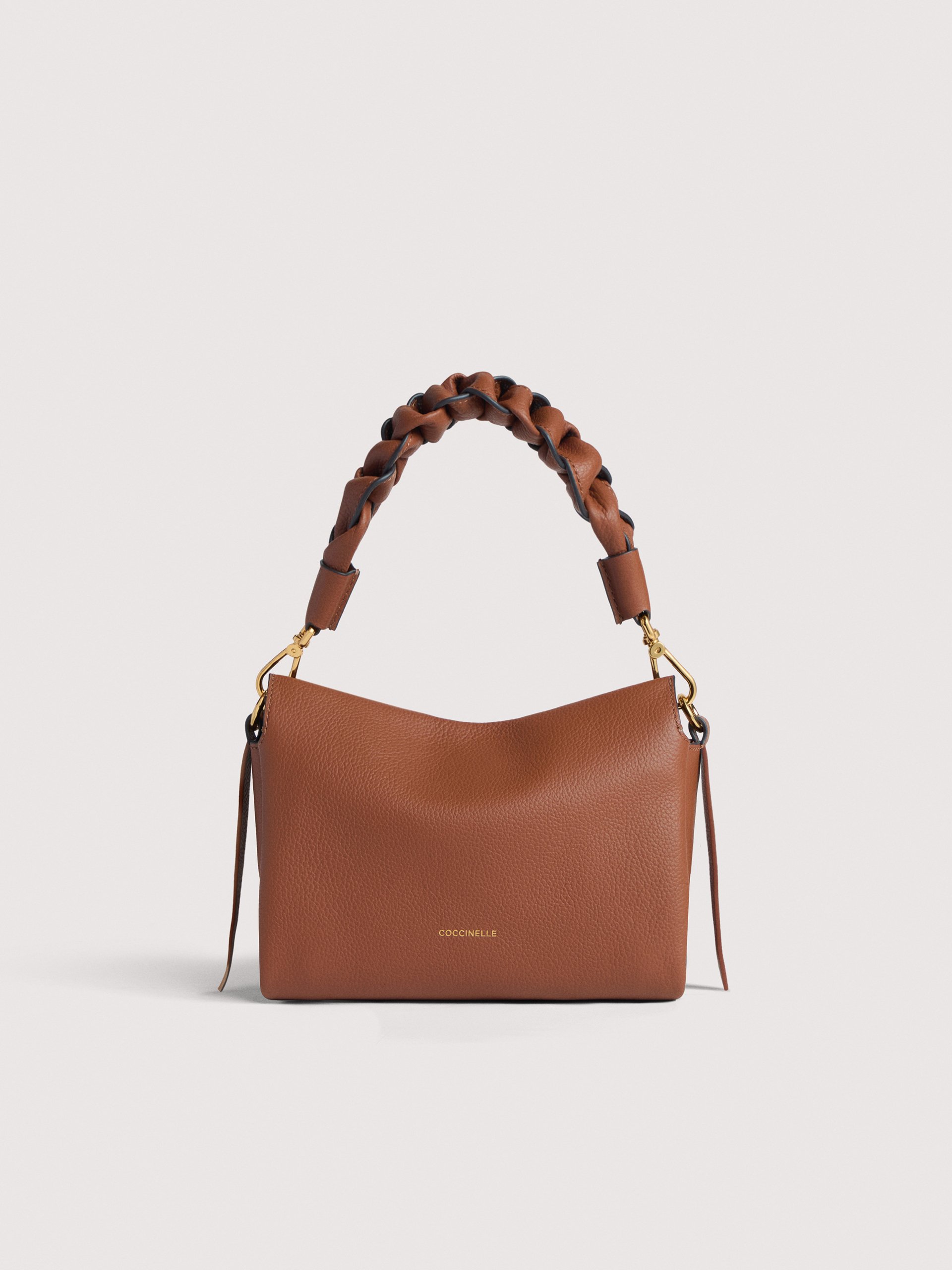 COCCINELLE BOHEME GRANA DOUBLE 682 COGNAC NOIR