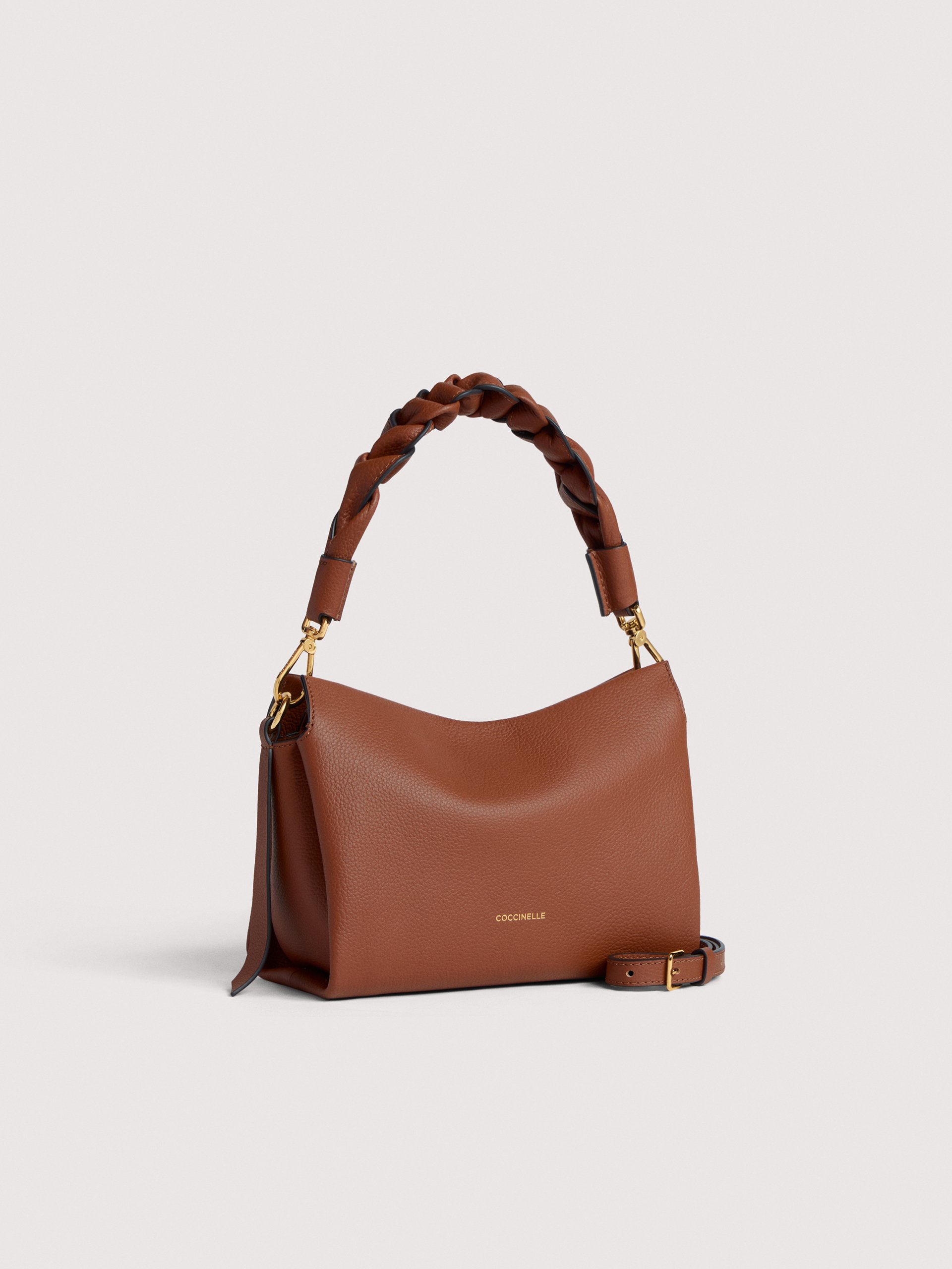 COCCINELLE BOHEME GRANA DOUBLE 682 COGNAC NOIR - immagine 2